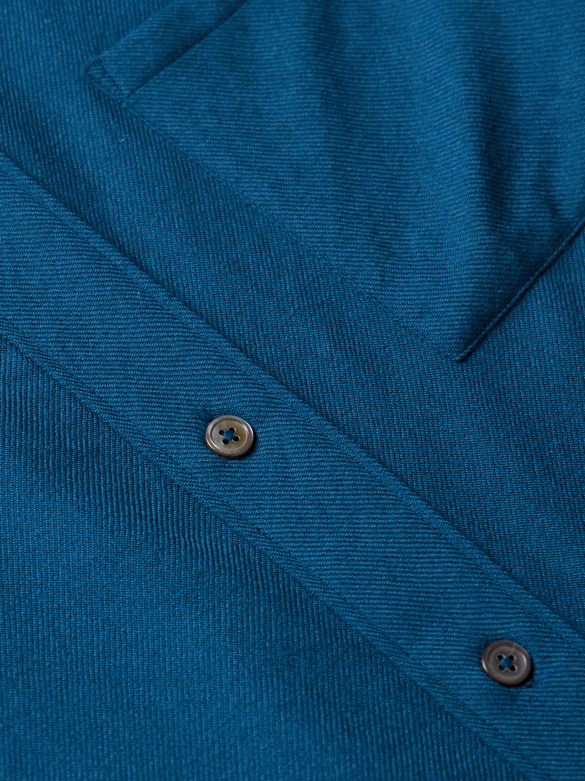 The Elder Statesman Wool And Cashmere-blend Twill Shirt In Blue