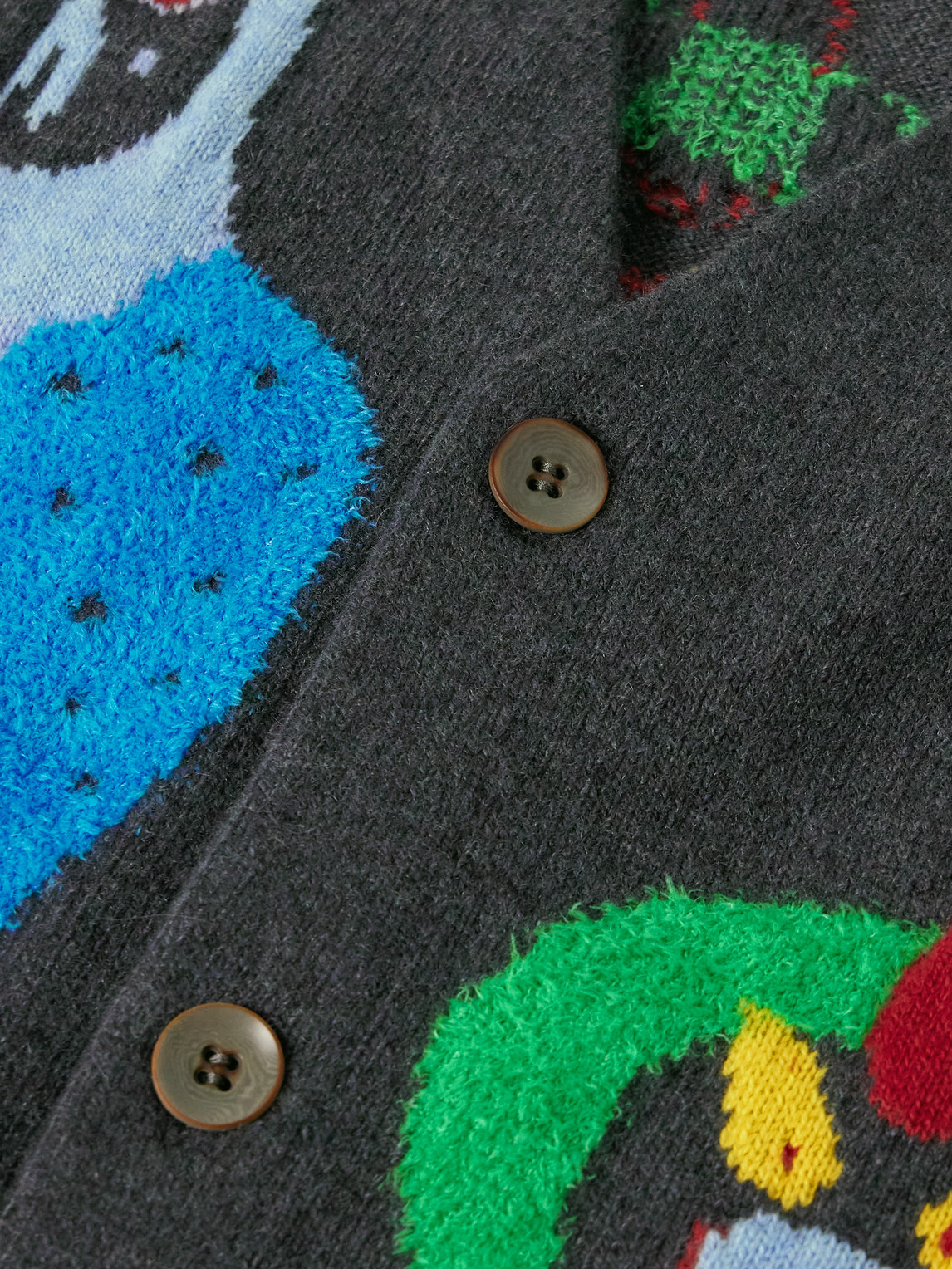 The Elder Statesman Mythical Creatures Jacquard-knit Cashmere-blend Cardigan In Black