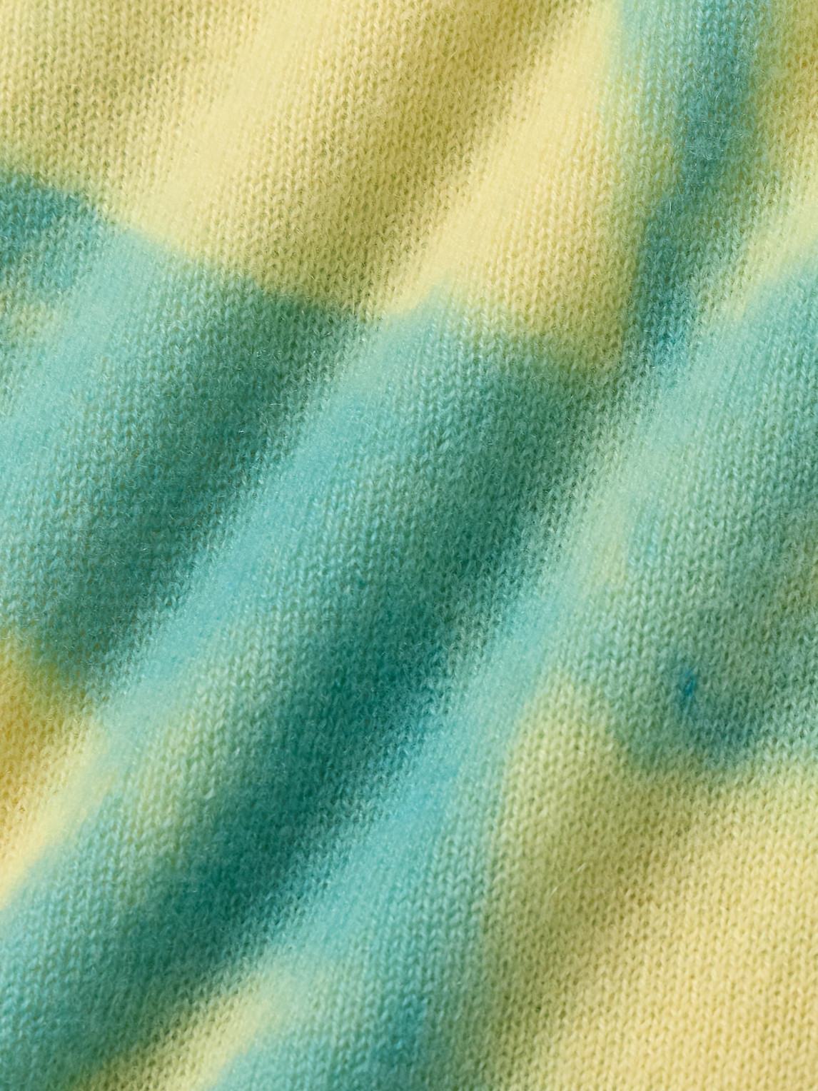 The Elder Statesman Mythic Tranquility Tie-dyed Cashmere Sweater In Yellow