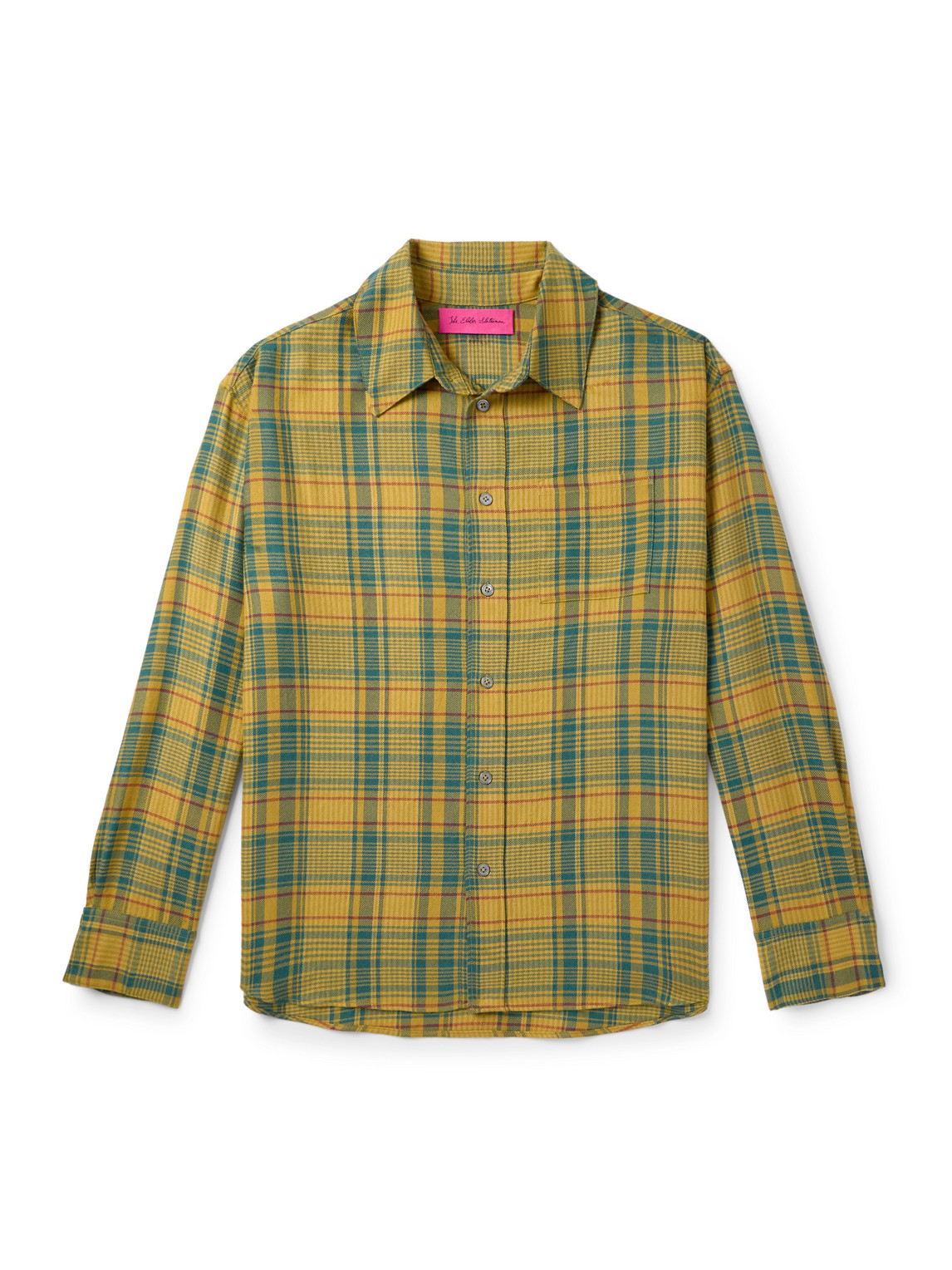 The Elder Statesman Pashmina Checked Wool And Cashmere-blend Shirt In Green