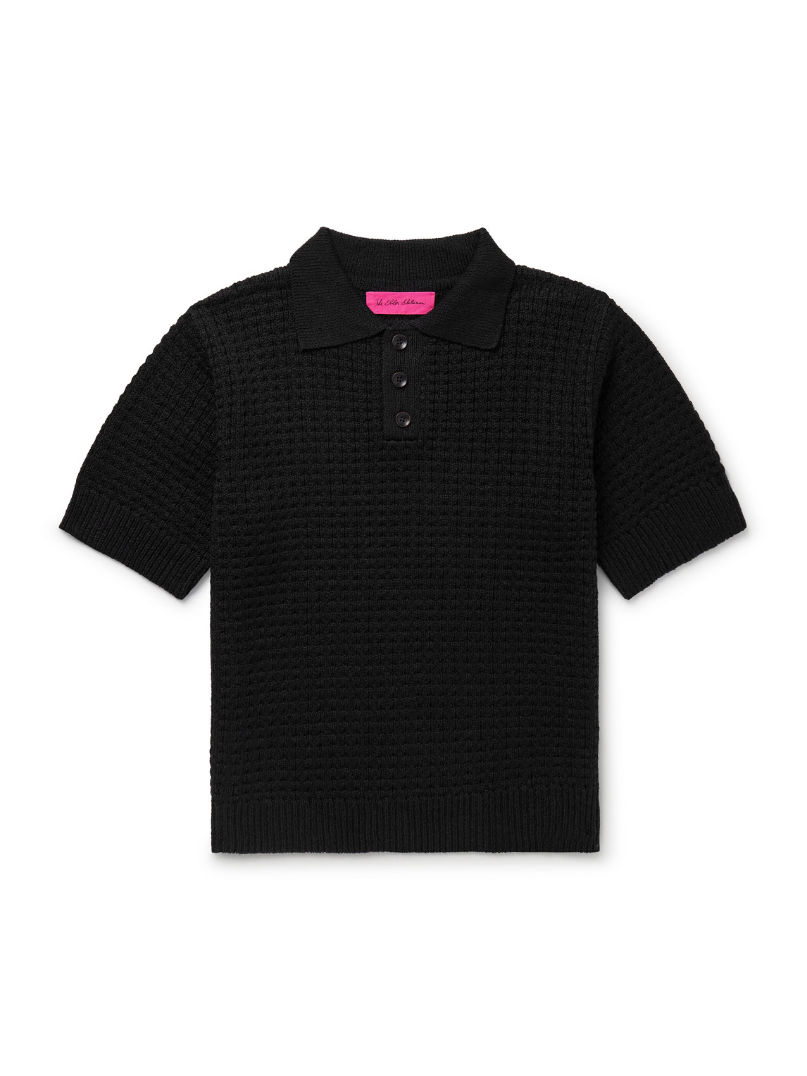 Nora Lite Waffle-Knit Cotton Polo Shirt
