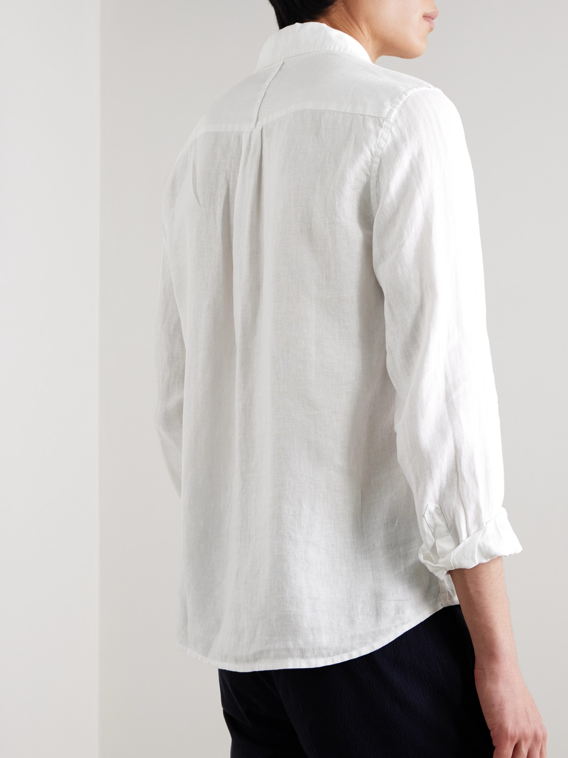  Mr P. - Garment-dyed Linen Shirt - Men - White - Xs 