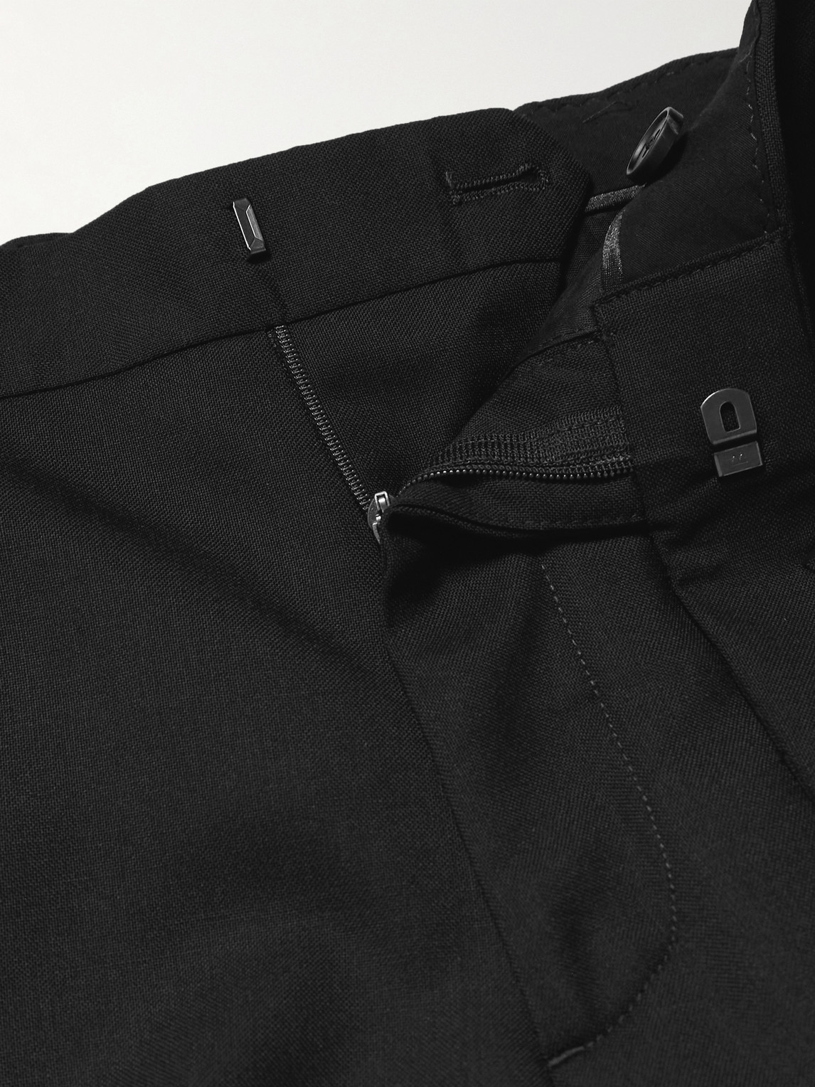 Mr P. - Slim-Fit Twill-Trimmed Wool Tuxedo Trousers