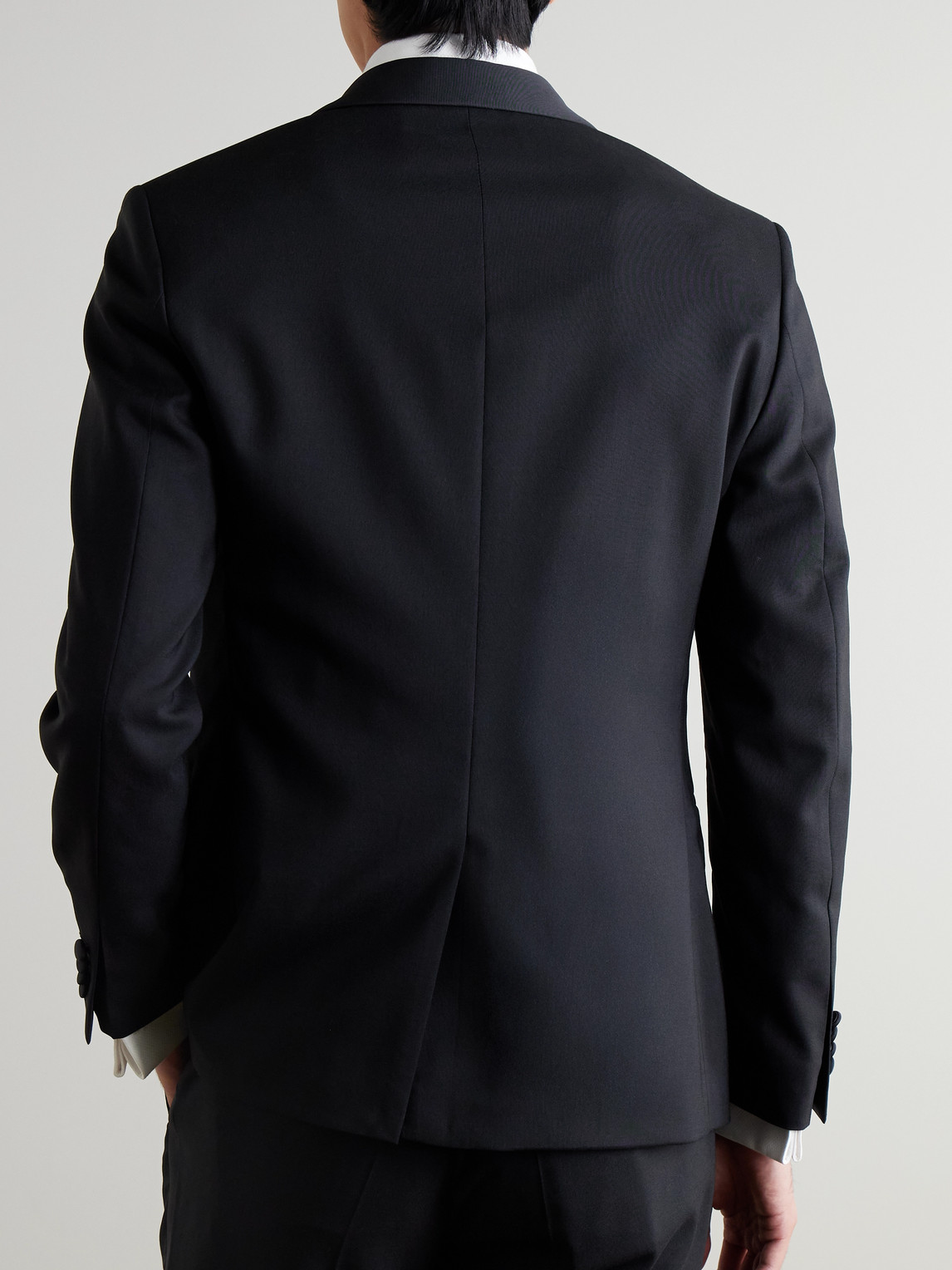 Mr P. - Slim-Fit Satin-Trimmed Wool Tuxedo Jacket