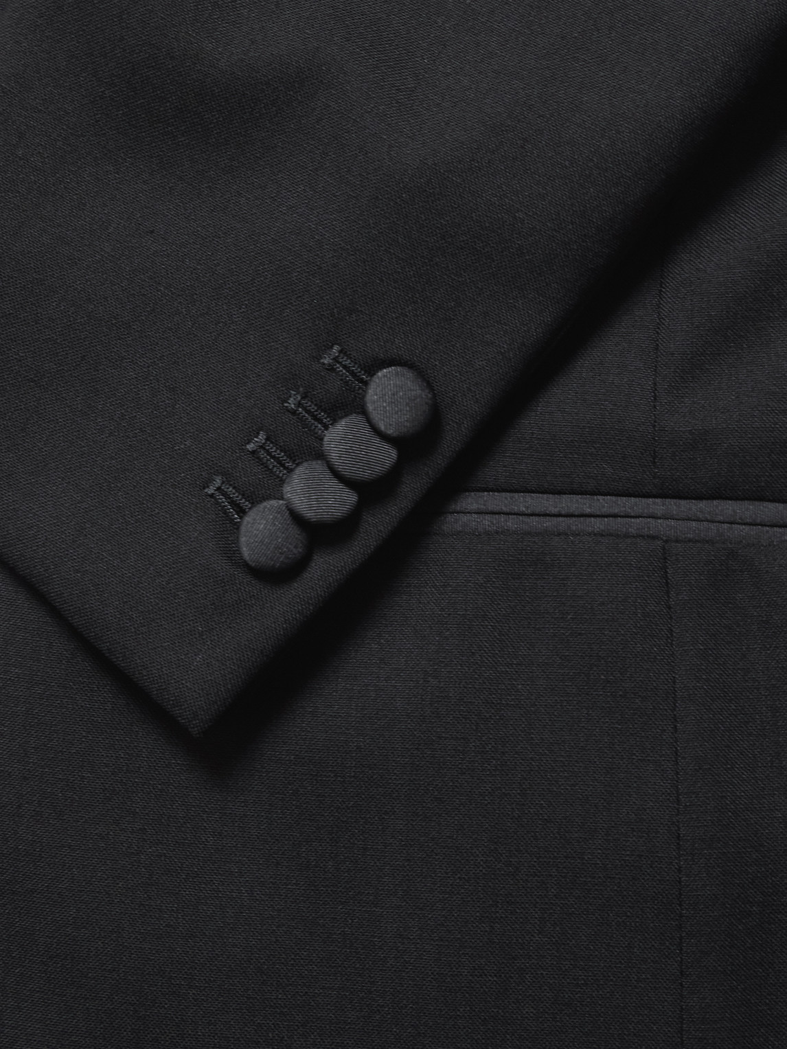 Mr P. - Slim-Fit Satin-Trimmed Wool Tuxedo Jacket