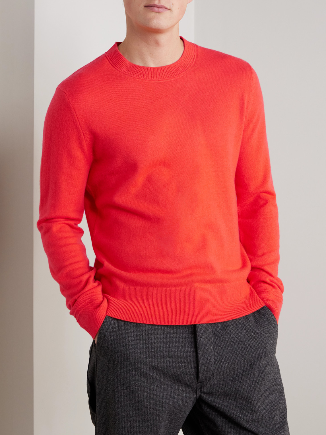  Mr P. - Curtis Cashmere Sweater - Men - Orange - S 