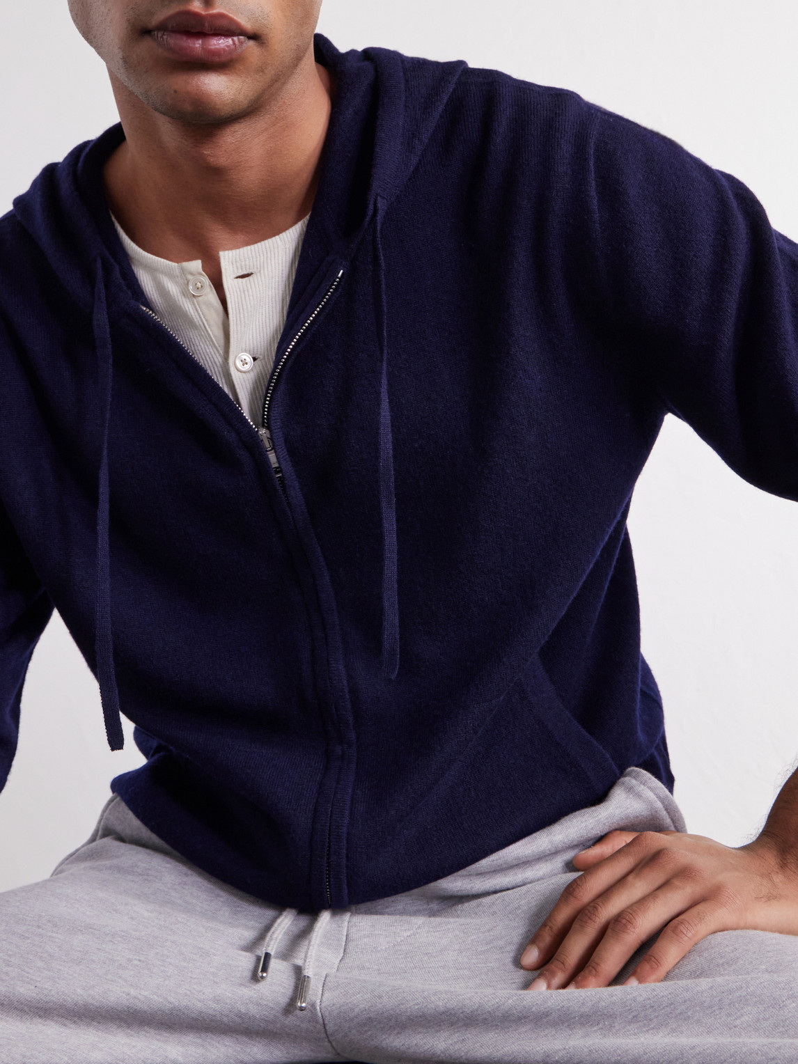 Mr P. - Wool And Cashmere-Blend Zip-Up Hoodie