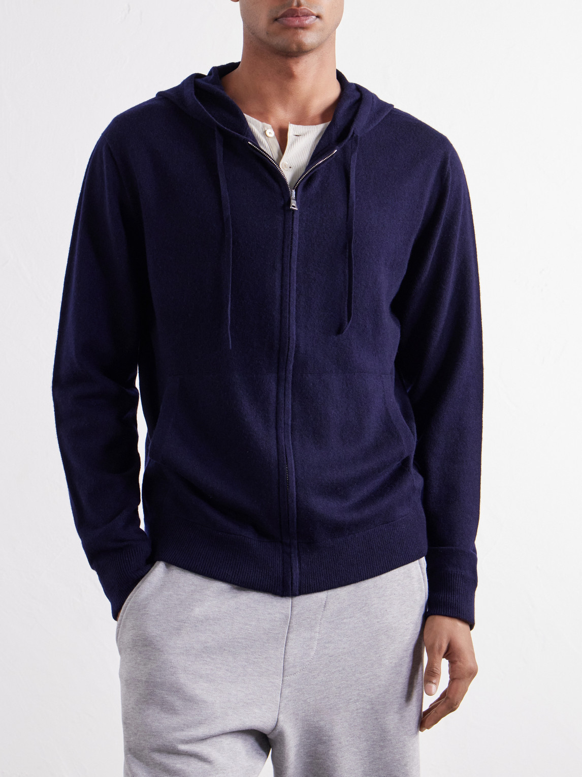 Mr P. - Wool And Cashmere-Blend Zip-Up Hoodie