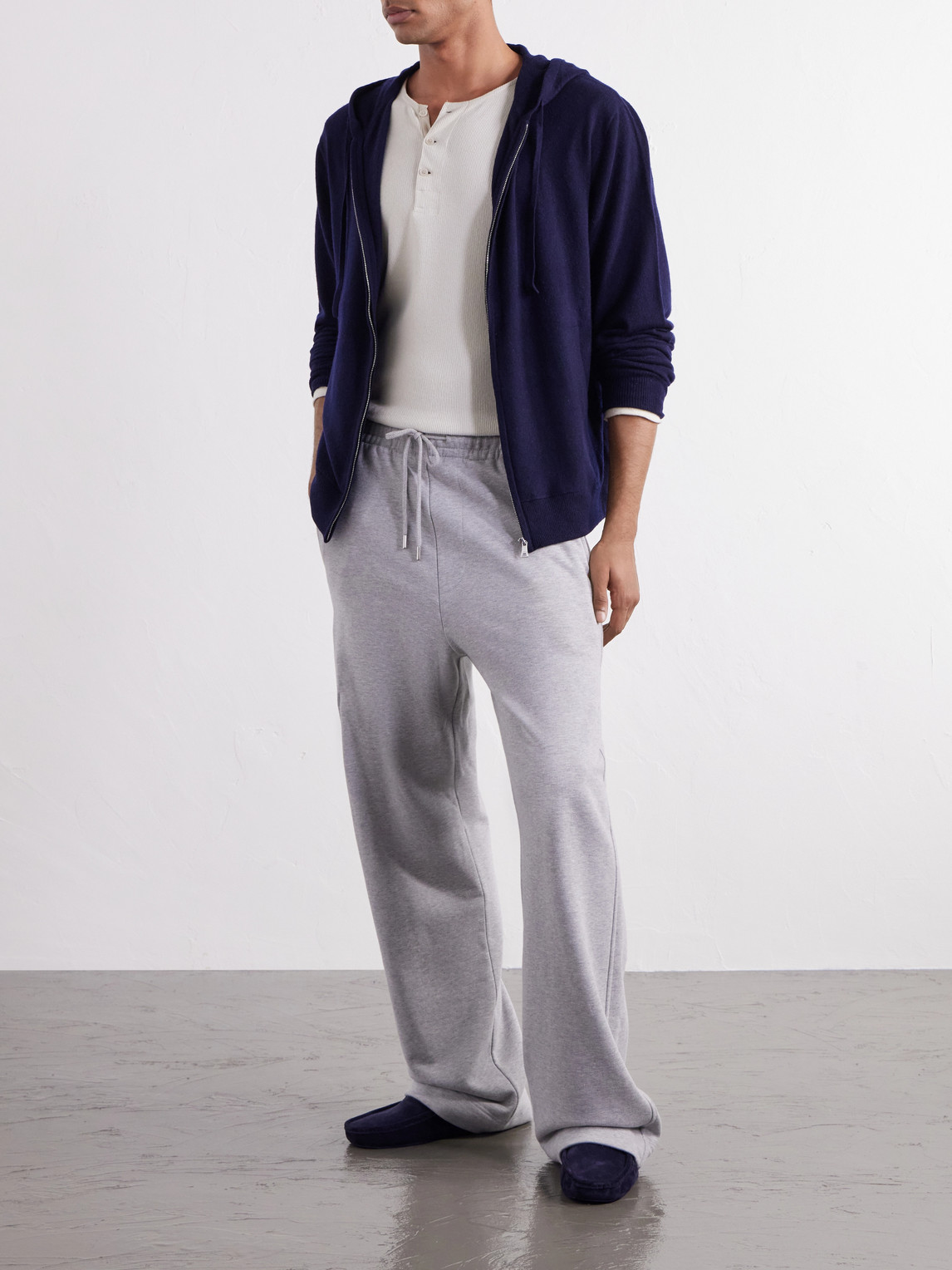 Mr P. - Wool And Cashmere-Blend Zip-Up Hoodie