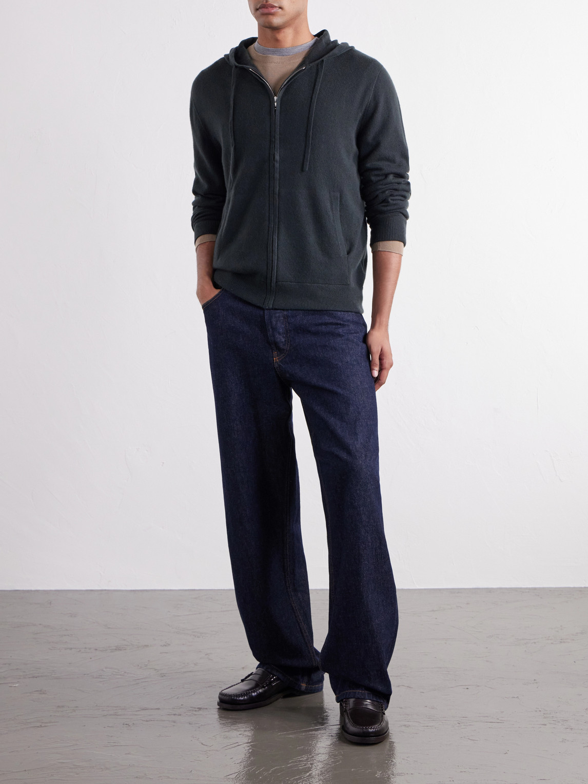 Mr P. - Wool And Cashmere-Blend Zip-Up Hoodie