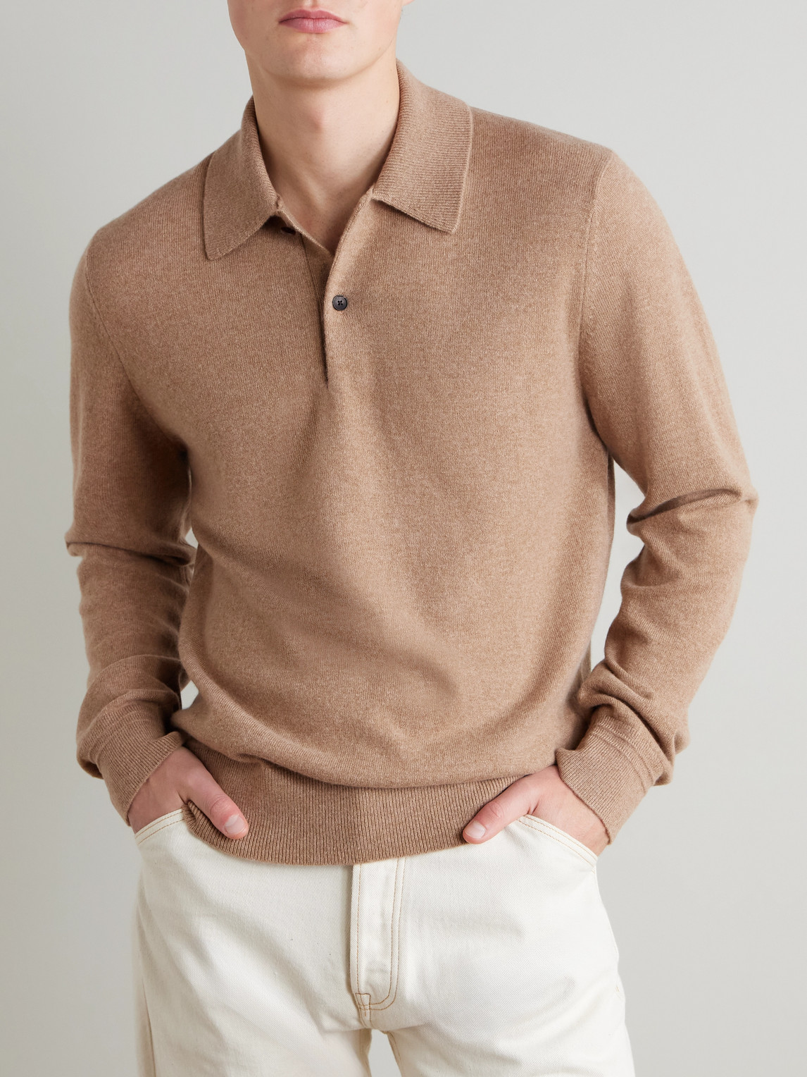 Mr P. - Cliff Cashmere Polo Shirt - Men - Brown - Xs 
