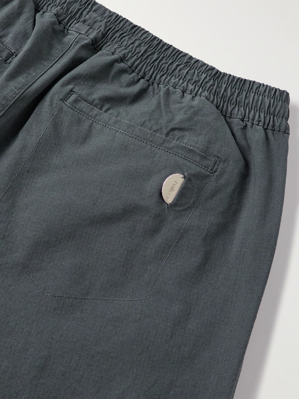 Folk Assembly Tapered Cotton-blend Ripstop Trousers In Gray