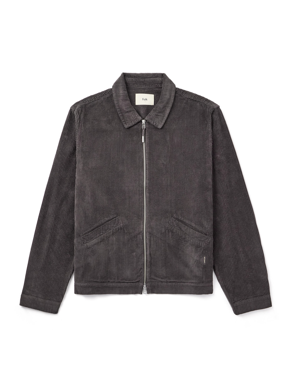 Folk Cotton-corduroy Jacket In Gray