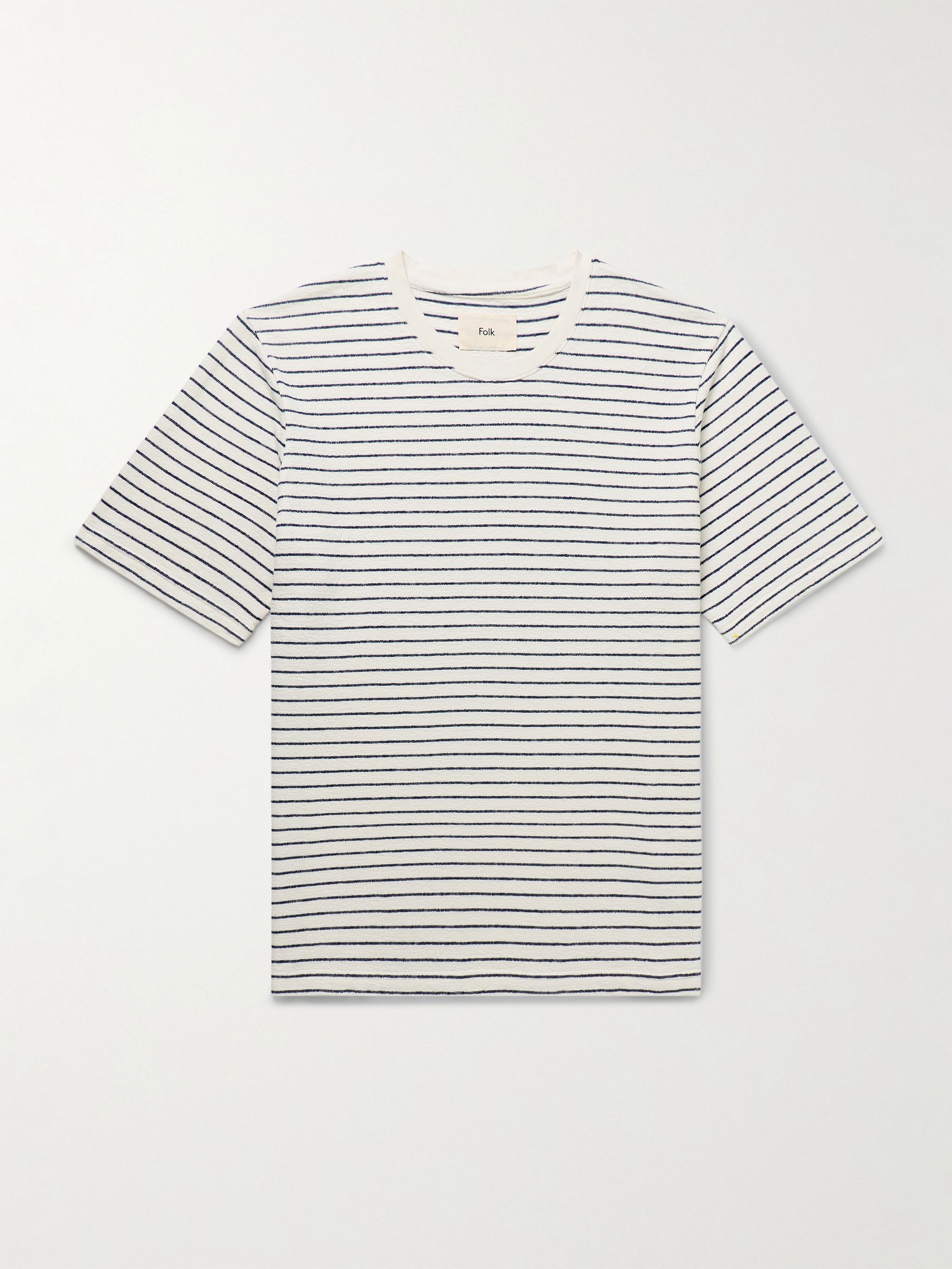 FOLK Striped Cotton-Jersey T-Shirt