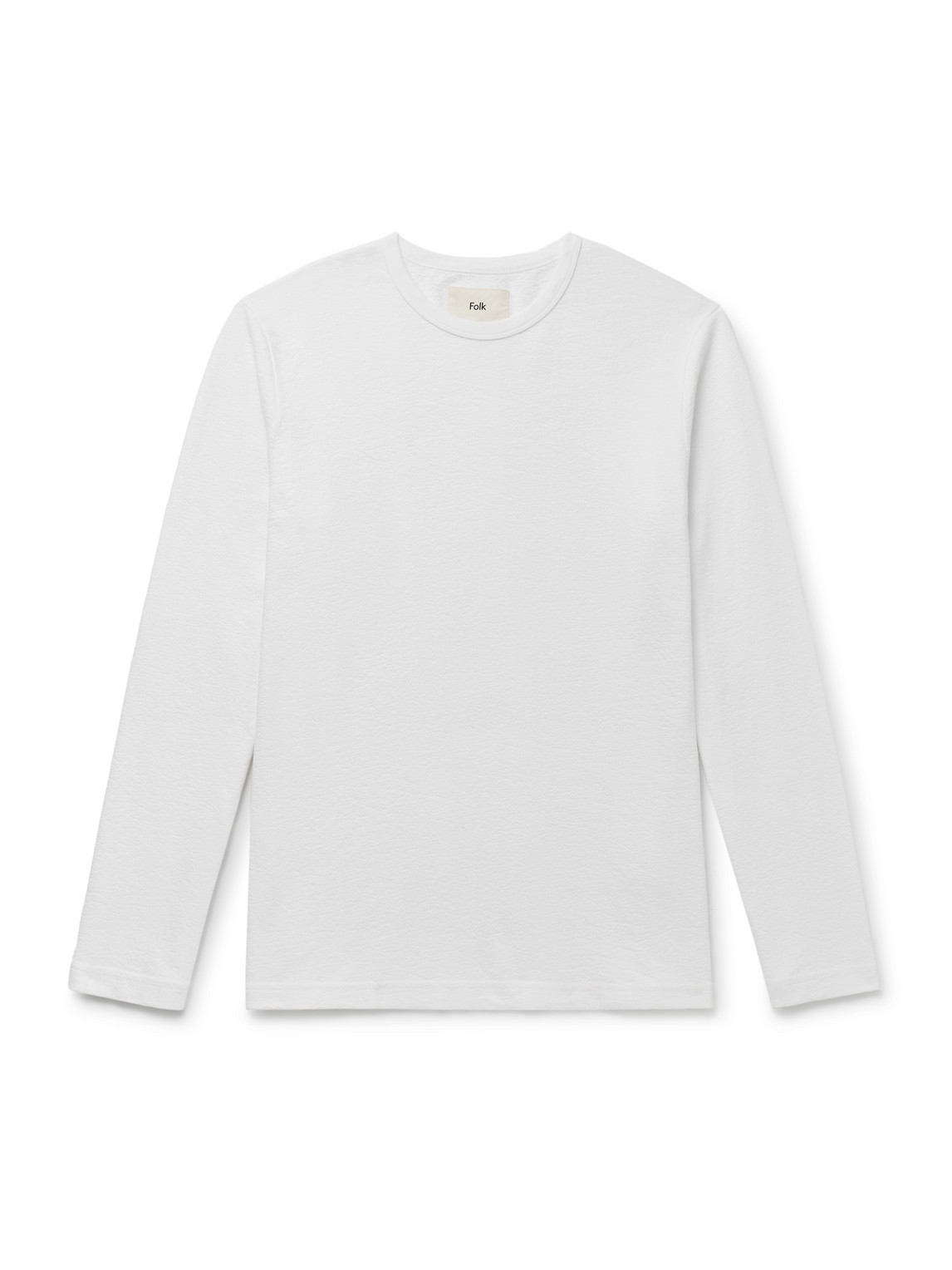 Folk Cotton-jersey T-shirt In White