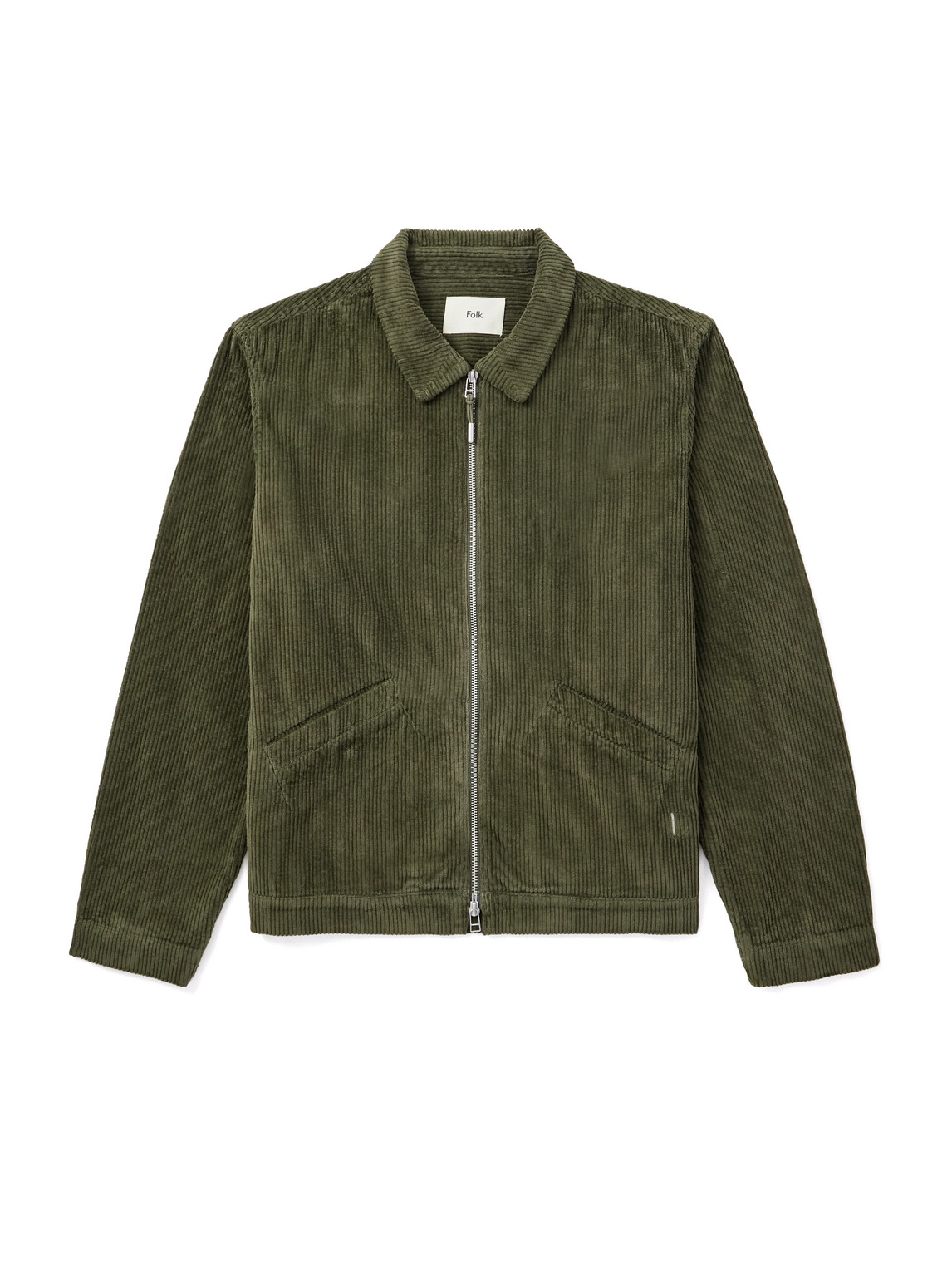Folk Cotton-corduroy Jacket In Green