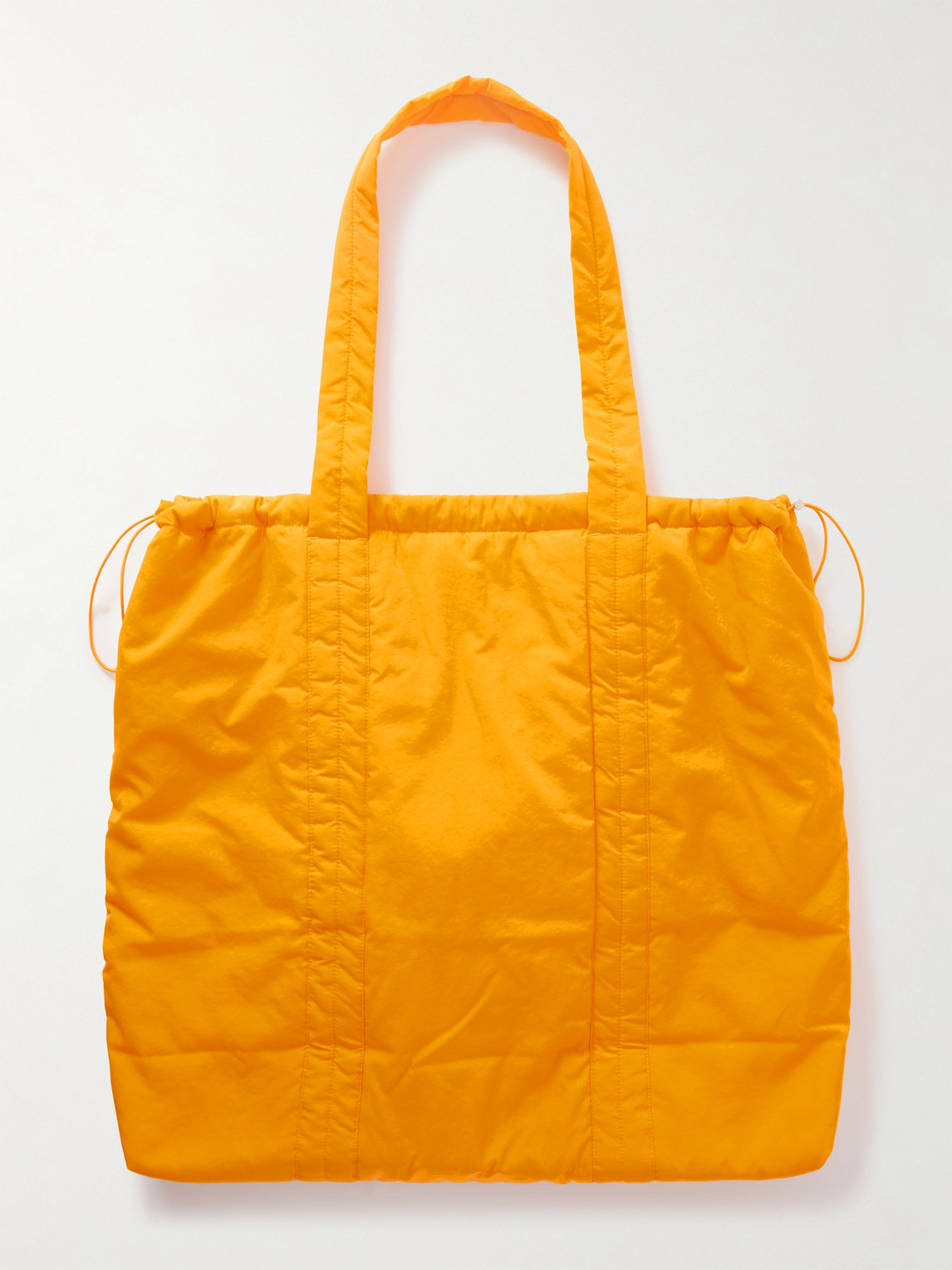 Folk Wadded Logo-appliquéd Shell Tote Bag In Yellow