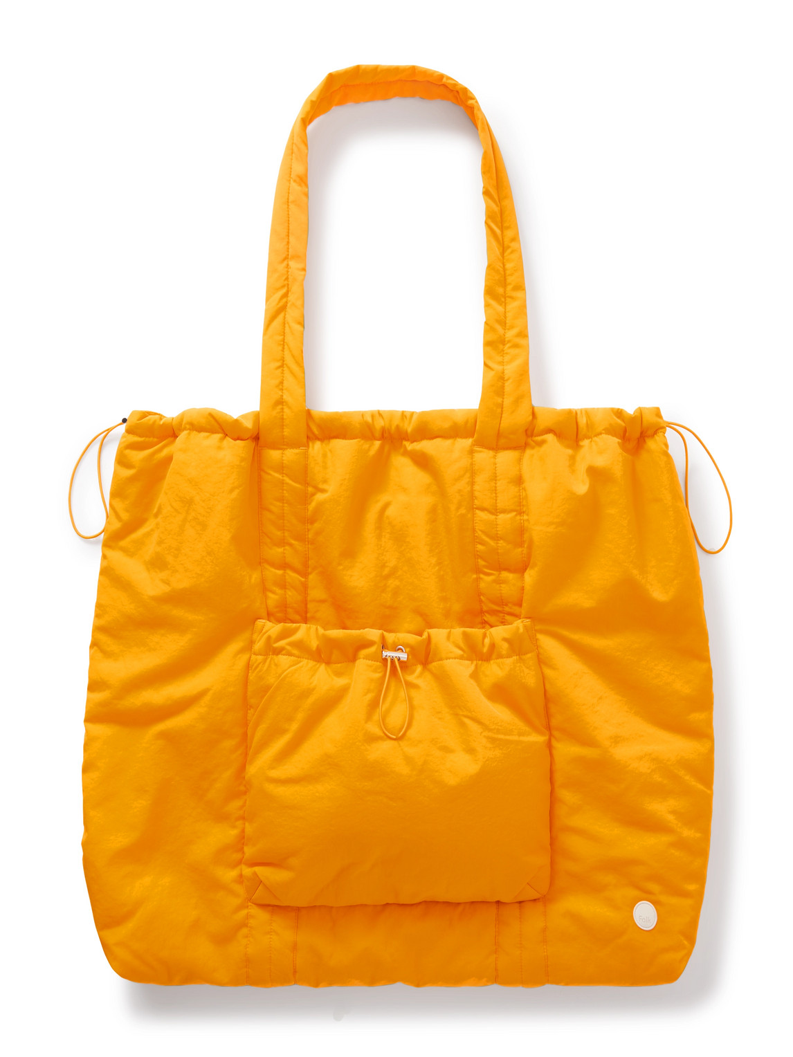 Folk Wadded Logo-appliquéd Shell Tote Bag In Yellow