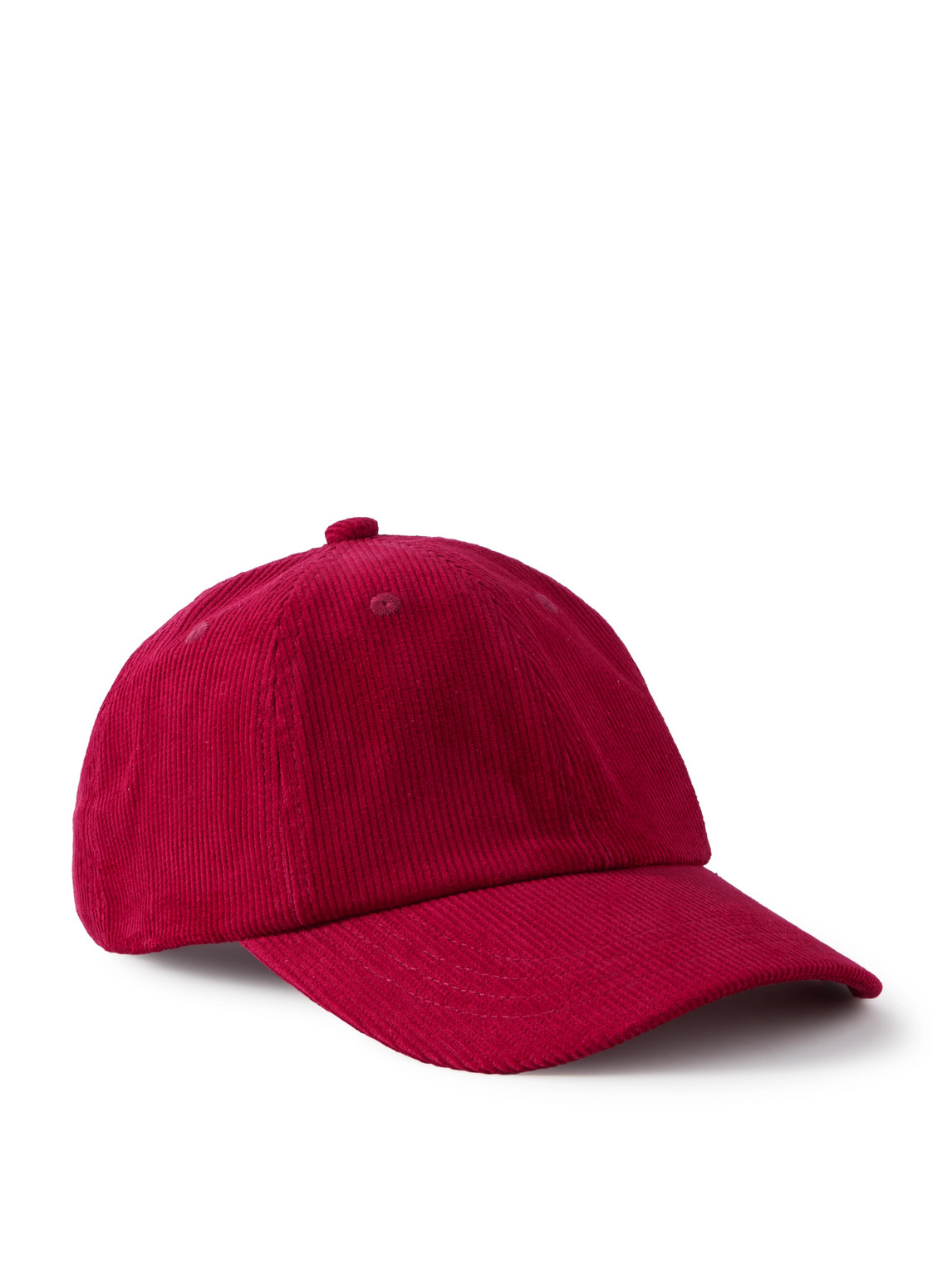 Folk Cotton-corduroy Baseball Cap In Red
