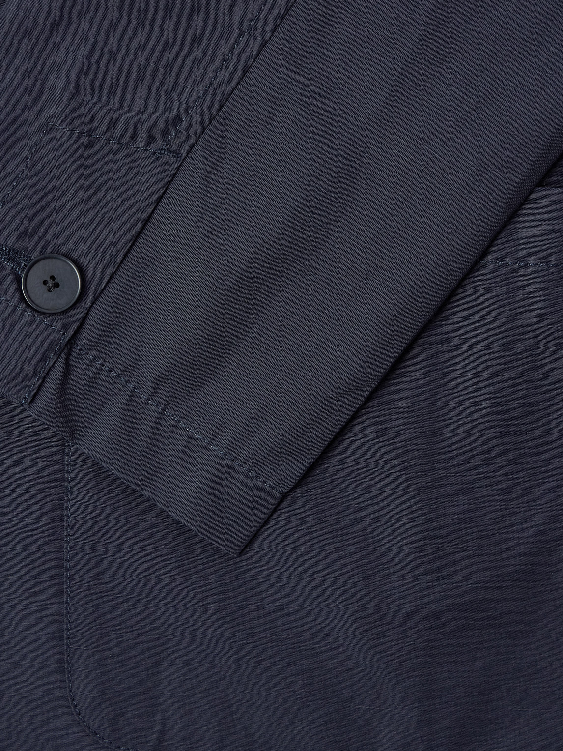 Folk Cotton And Linen-blend Poplin Blazer In Blue