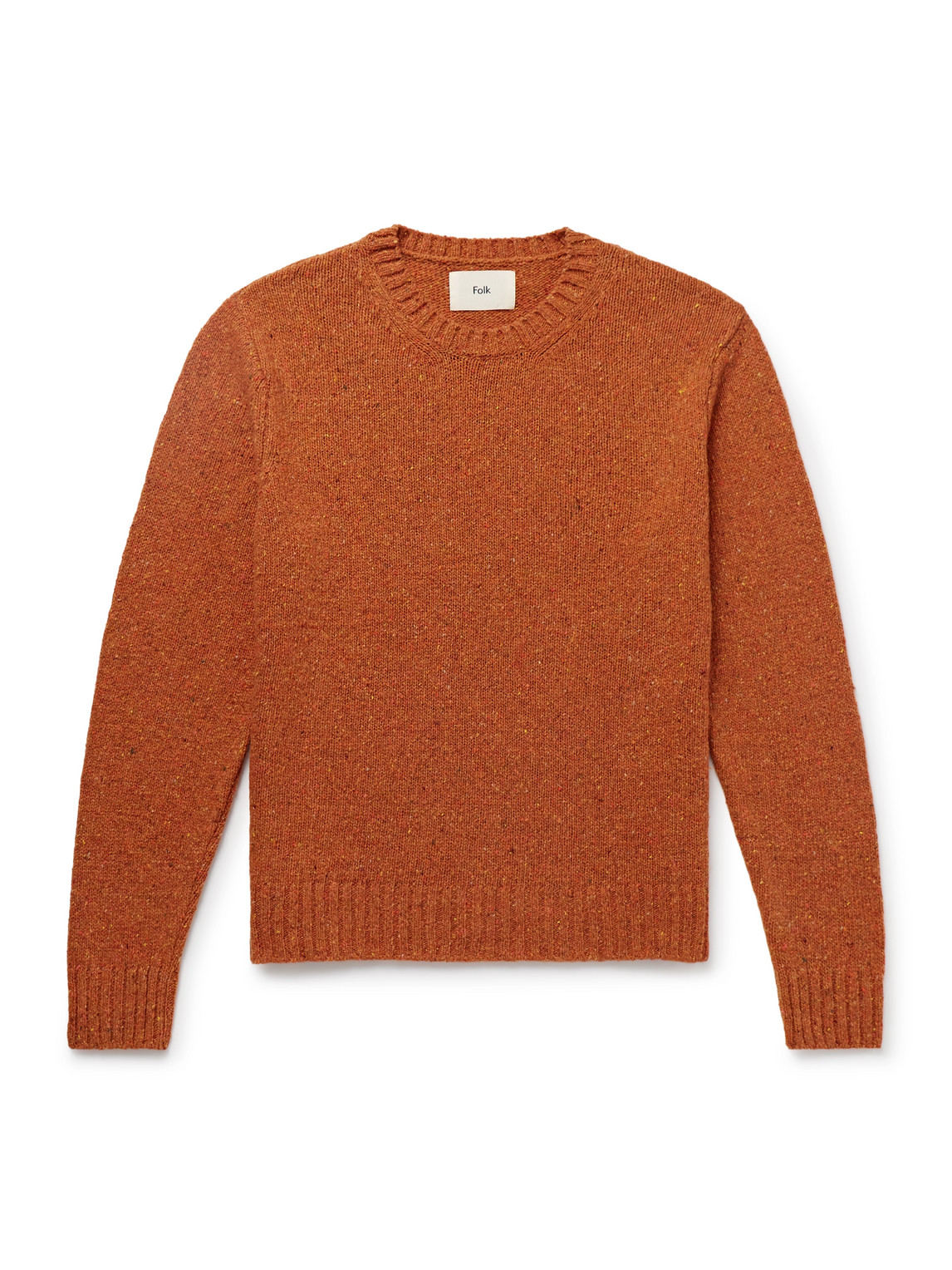Folk Wool-blend Sweater In Orange
