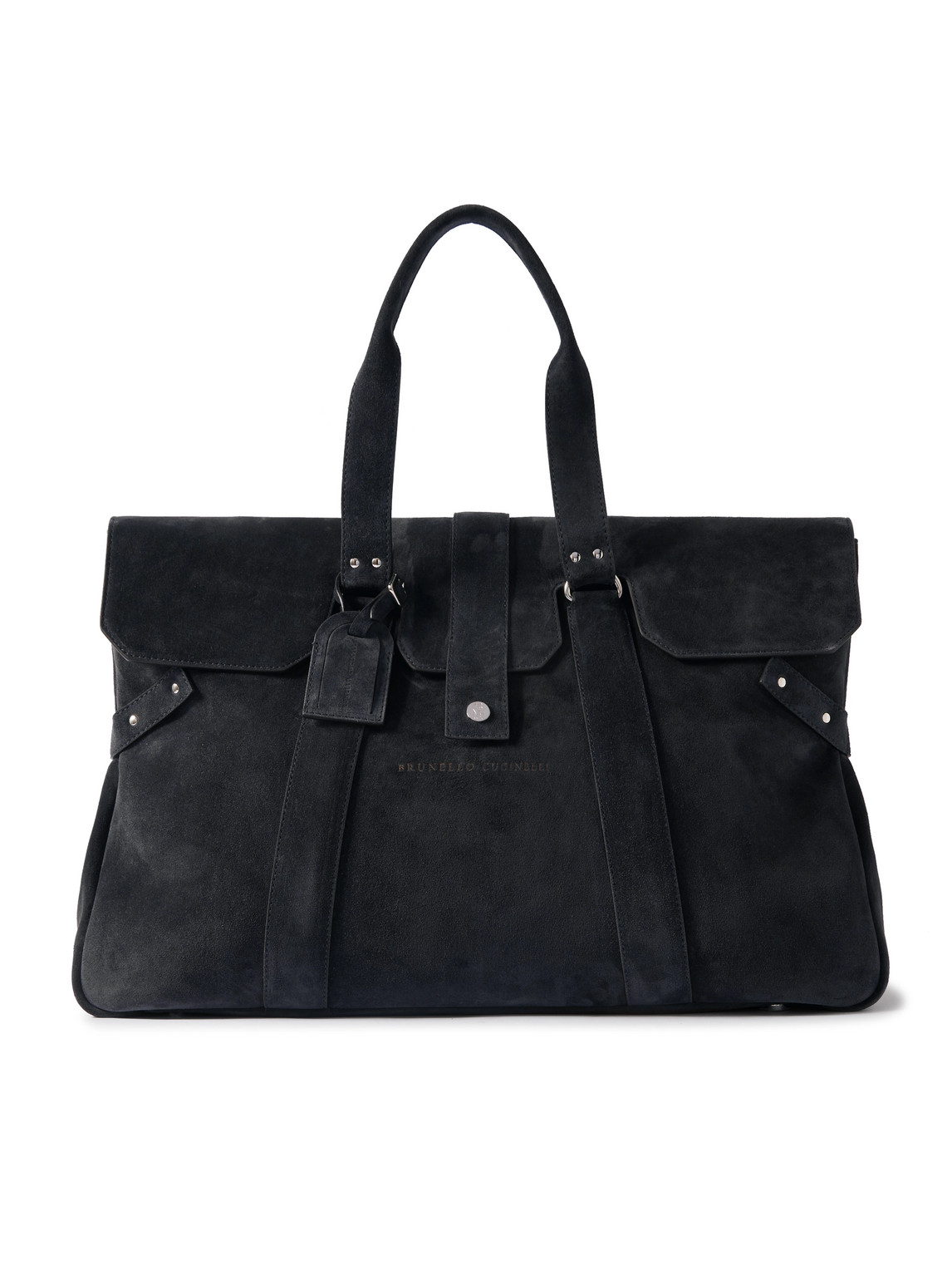 Brunello Cucinelli Suede Weekend Bag In Black