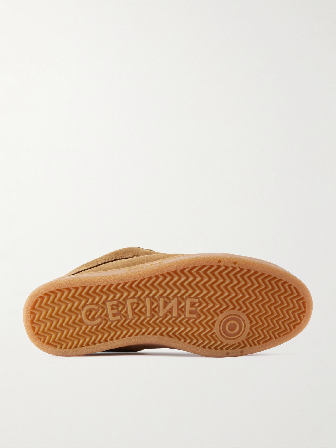 Celine Huntington Suede And Mesh Sneakers In Brown