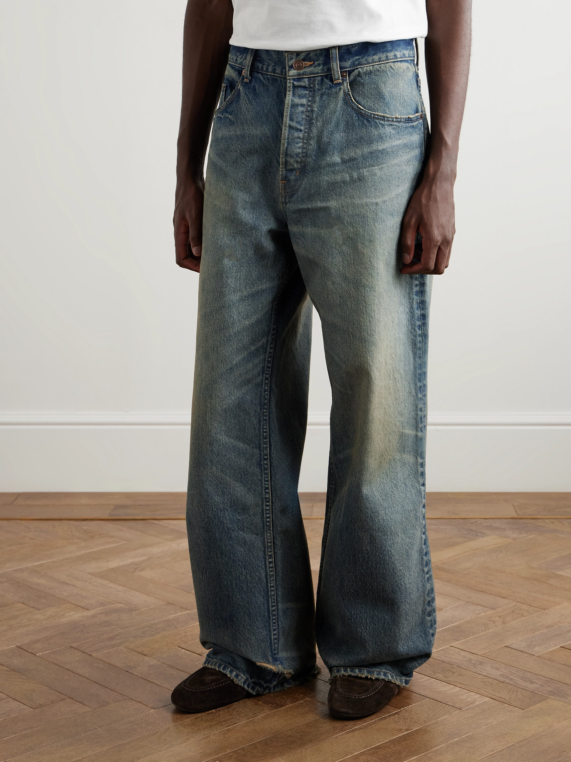 Celine Wide-leg Jeans In Blue