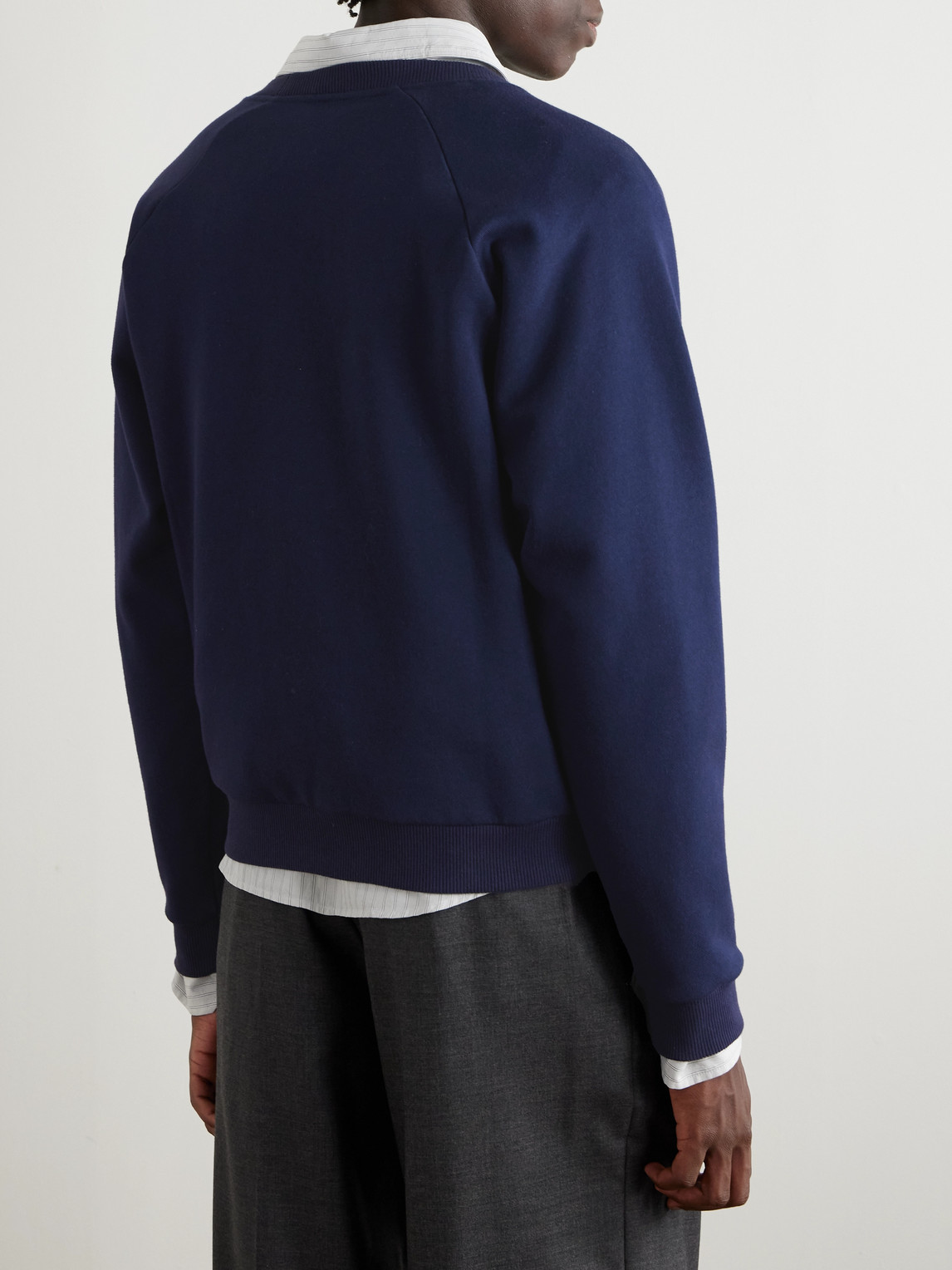 Celine Regular Sweatshirt In Brushed Cotton Fabric In Blue