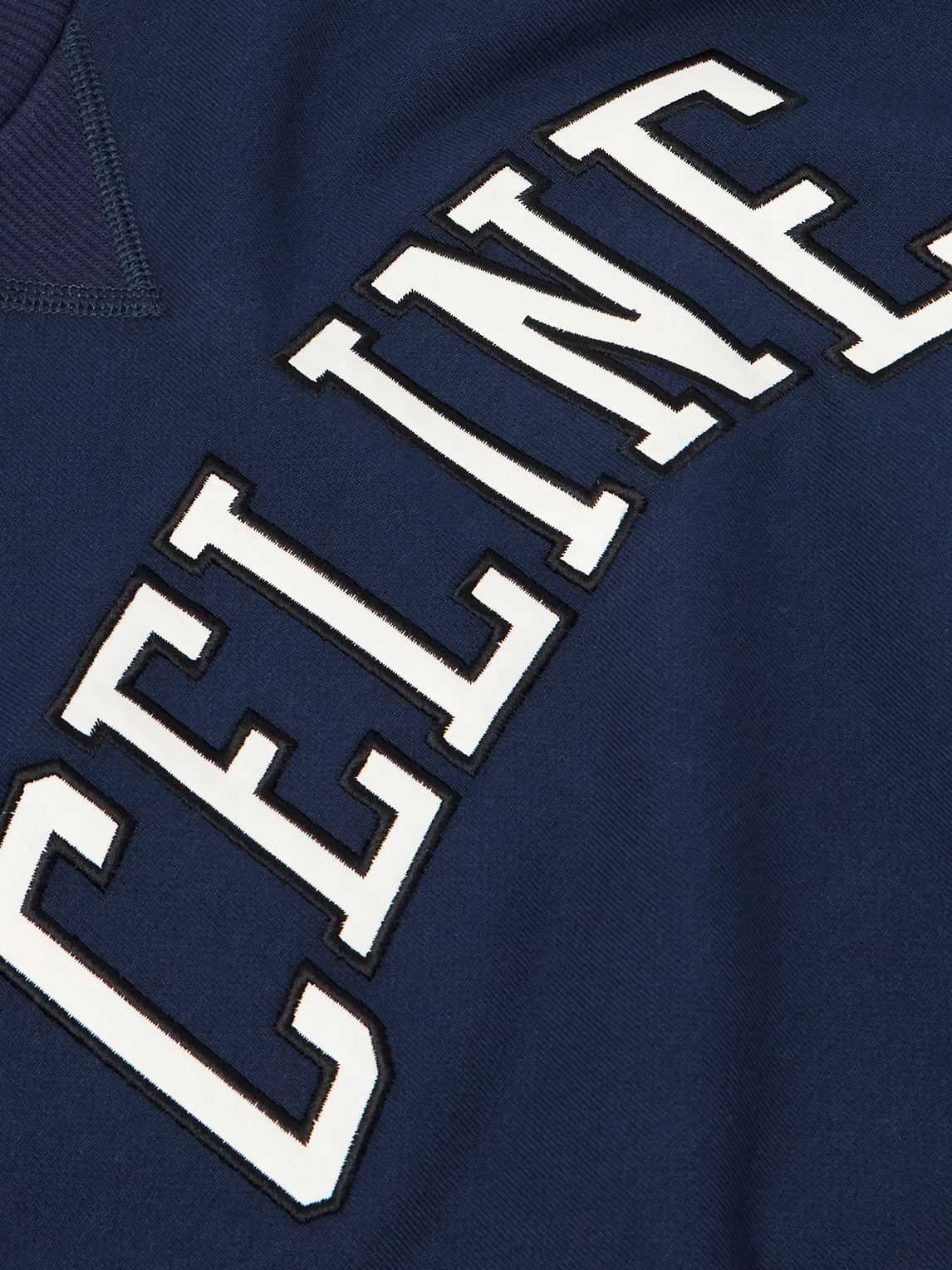 Celine Regular Sweatshirt In Brushed Cotton Fabric In Blue