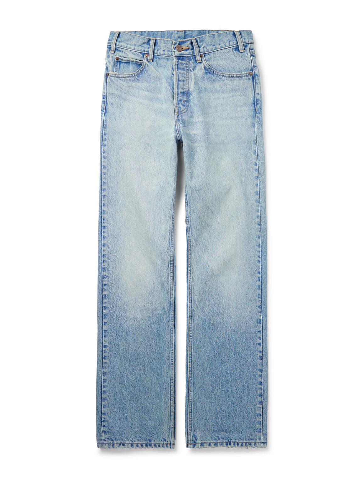 Celine Kurt Straight-leg Distressed Jeans In Blue