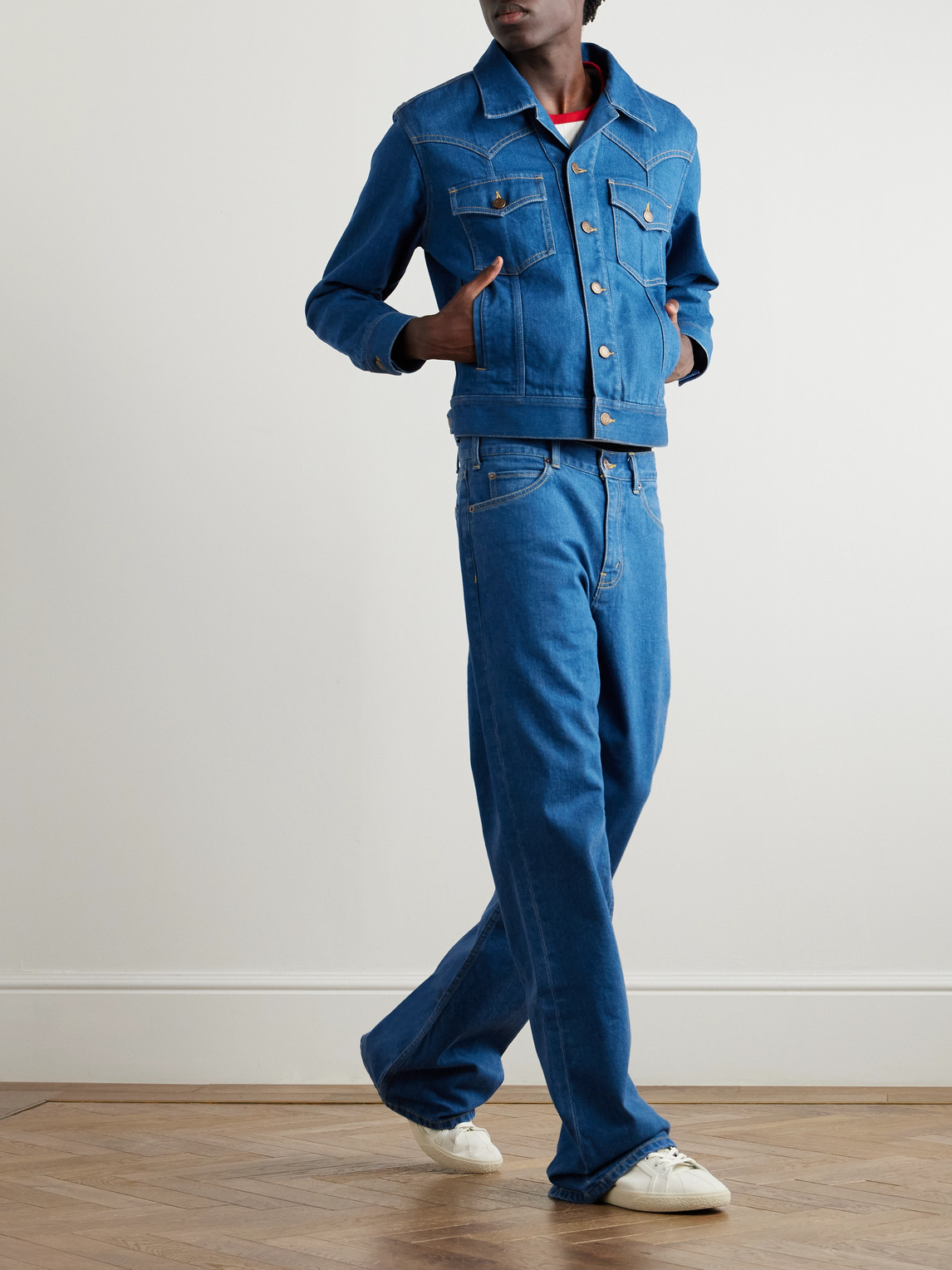 Celine Straight-leg Jeans In Blue