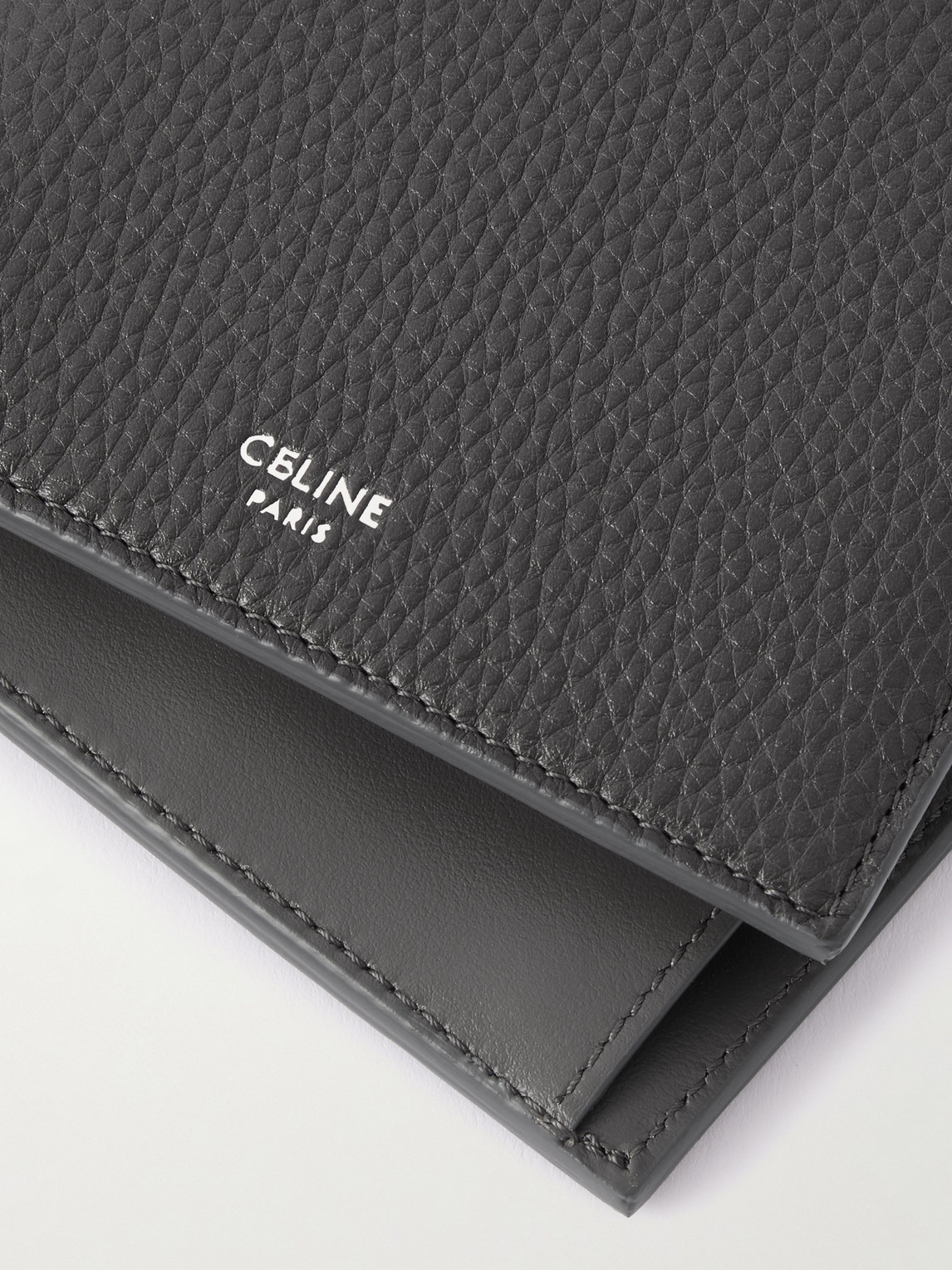 Celine Full-grain Leather Billfold Wallet In Black