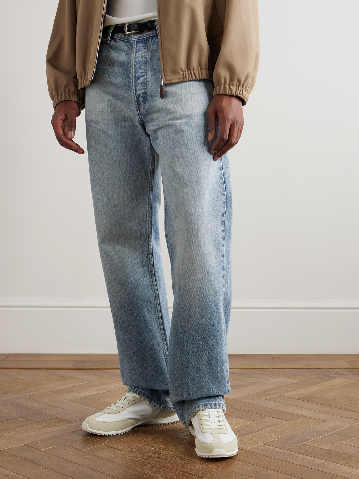 Celine Triomph Low Lace-up Sneaker With Suede Panels In White