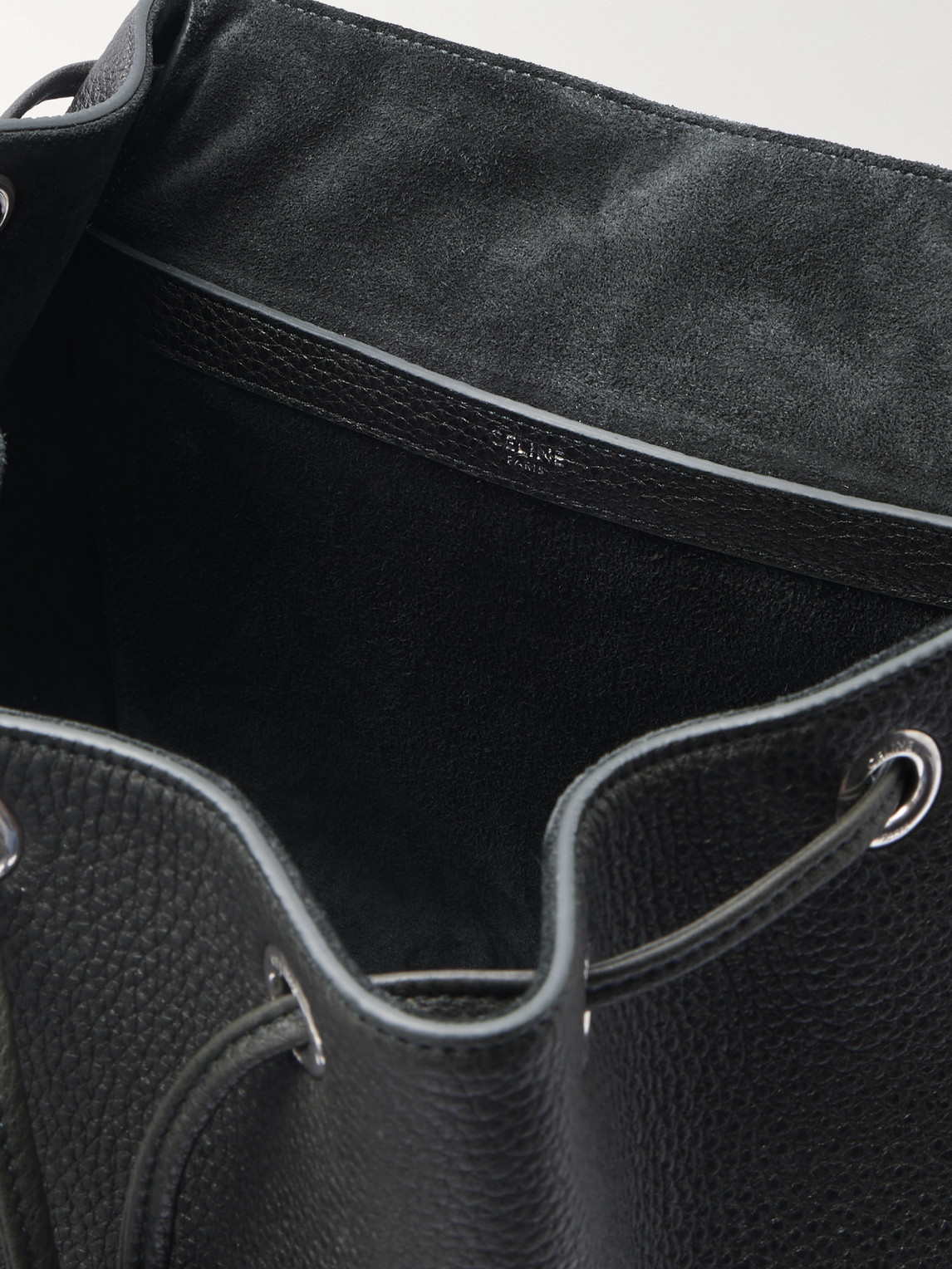 Celine Full-grain Leather Backpack In Green