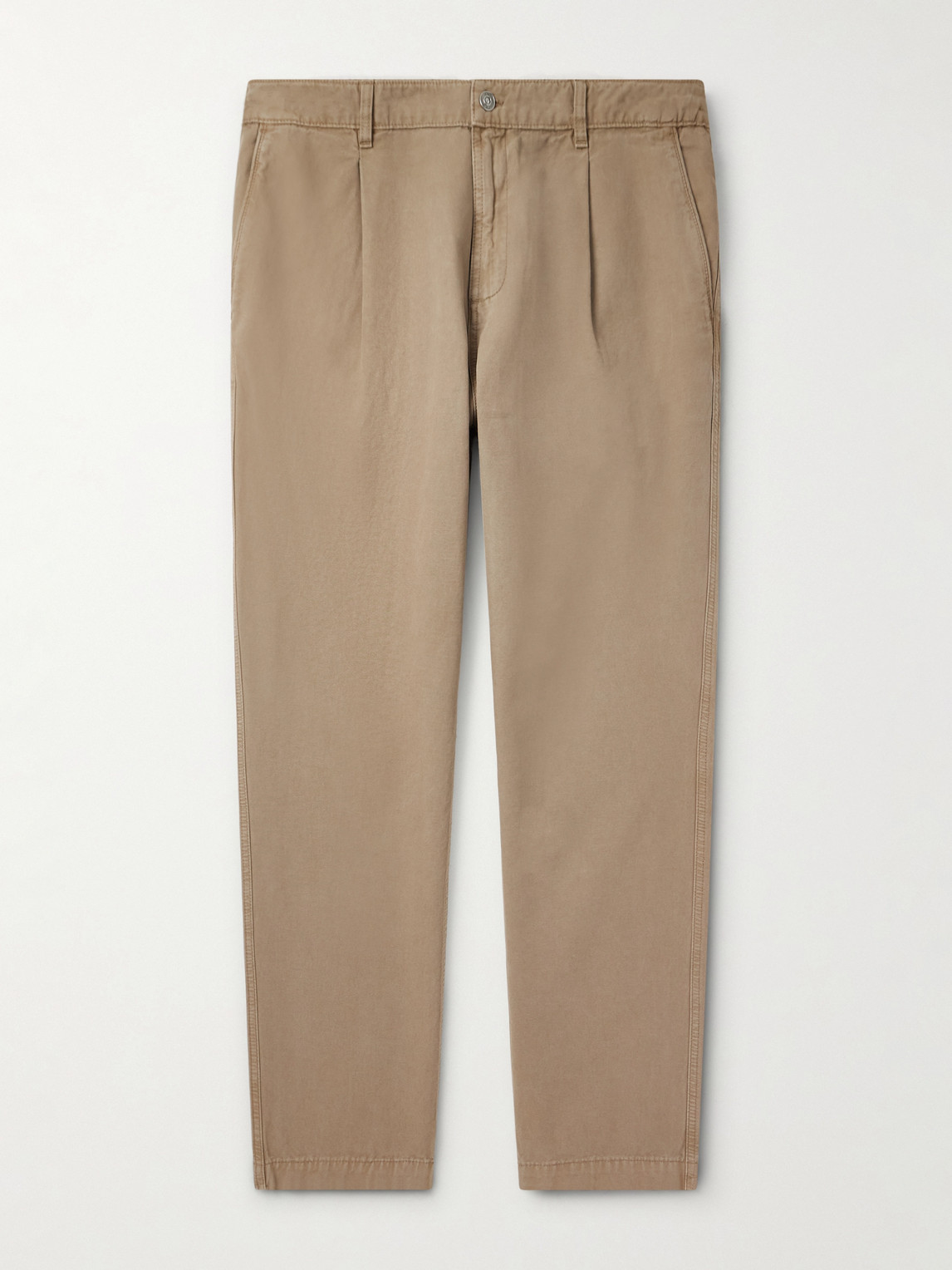MR P. Daniel Tapered Pleated Organic Cotton-Canvas Trousers - Men