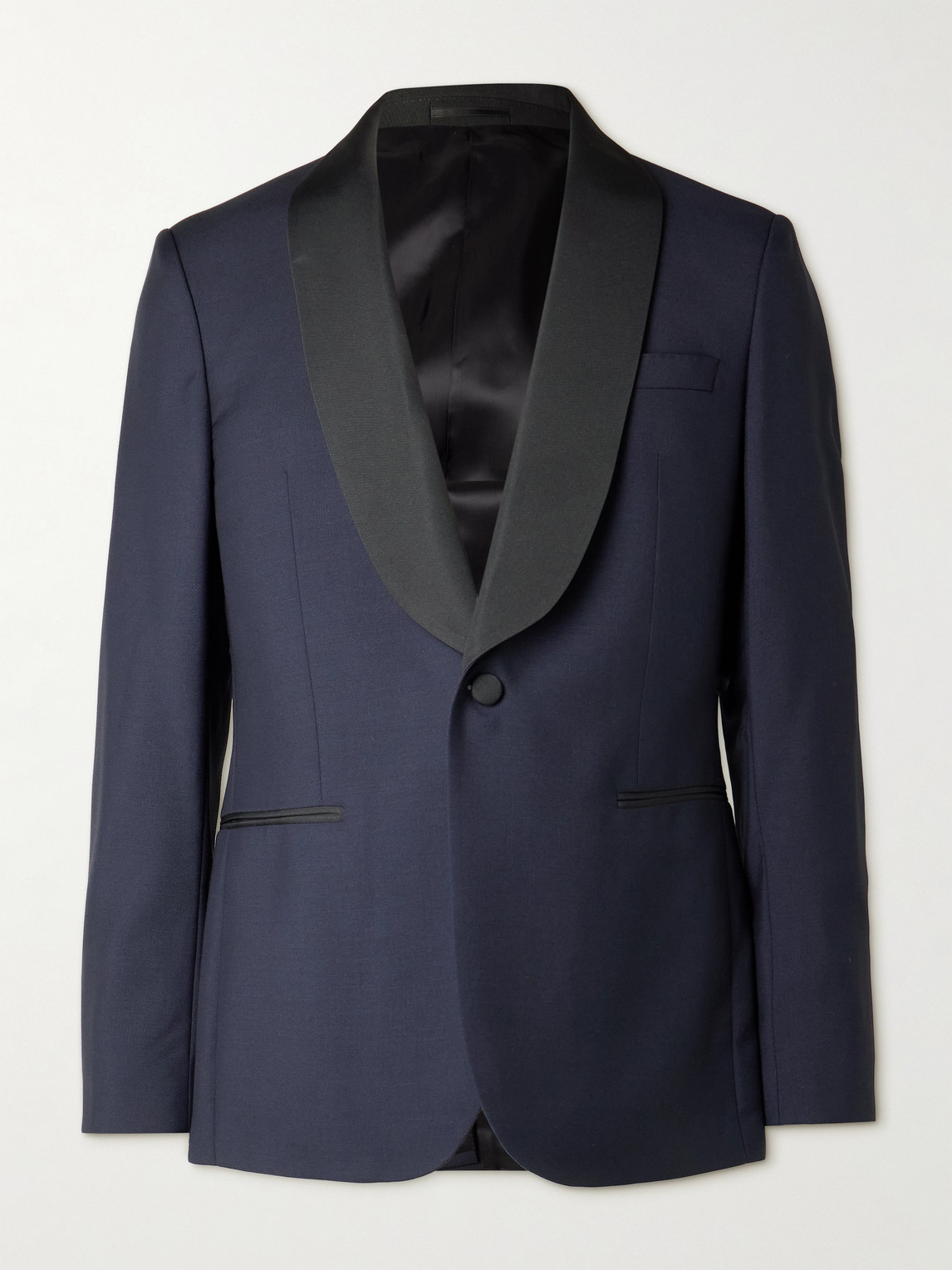 MR P. Shawl-Collar Satin-Trimmed Virgin Wool and Mohair-Blend Tuxedo Jacket - Men