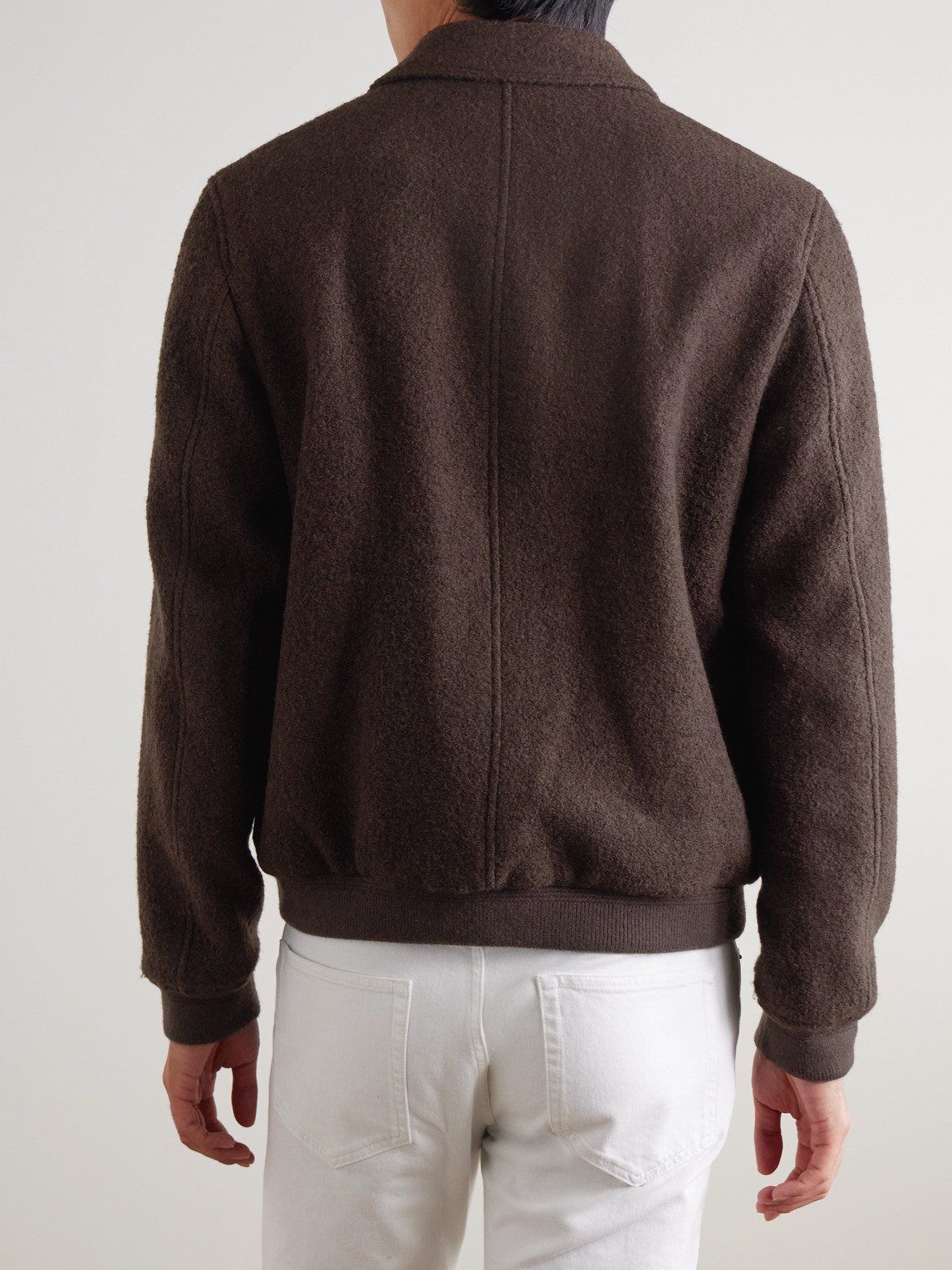  Mr P. - Wool-blend Bouclé Blouson Jacket - Men - Brown - Xs 
