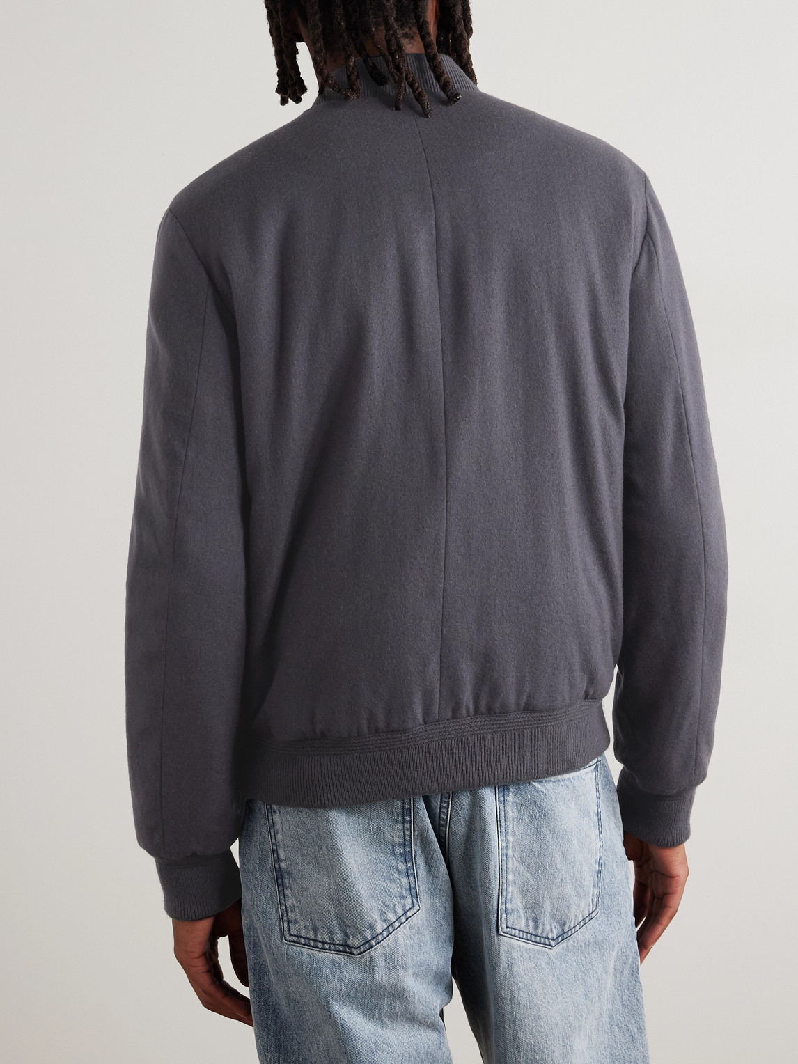  Mr P. - Padded Cashmere-blend Bomber Jacket - Men - Gray - Xs 