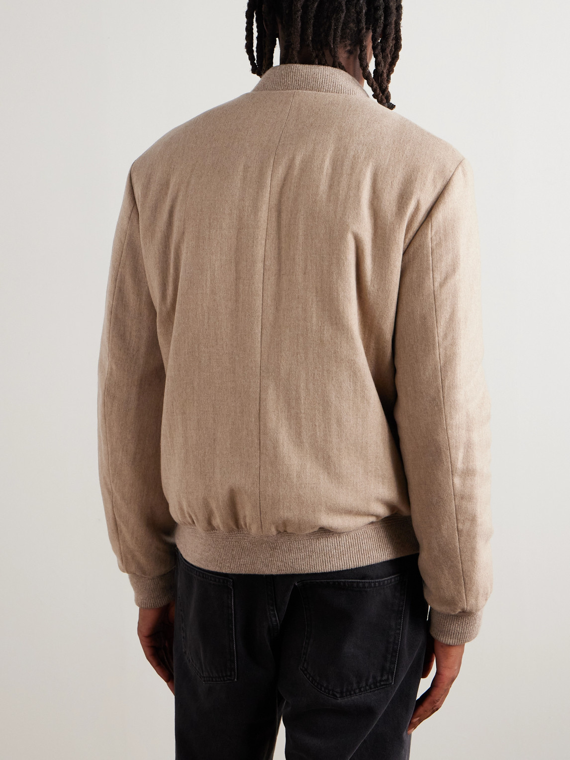  Mr P. - Padded Cashmere-blend Bomber Jacket - Men - Neutrals - S 