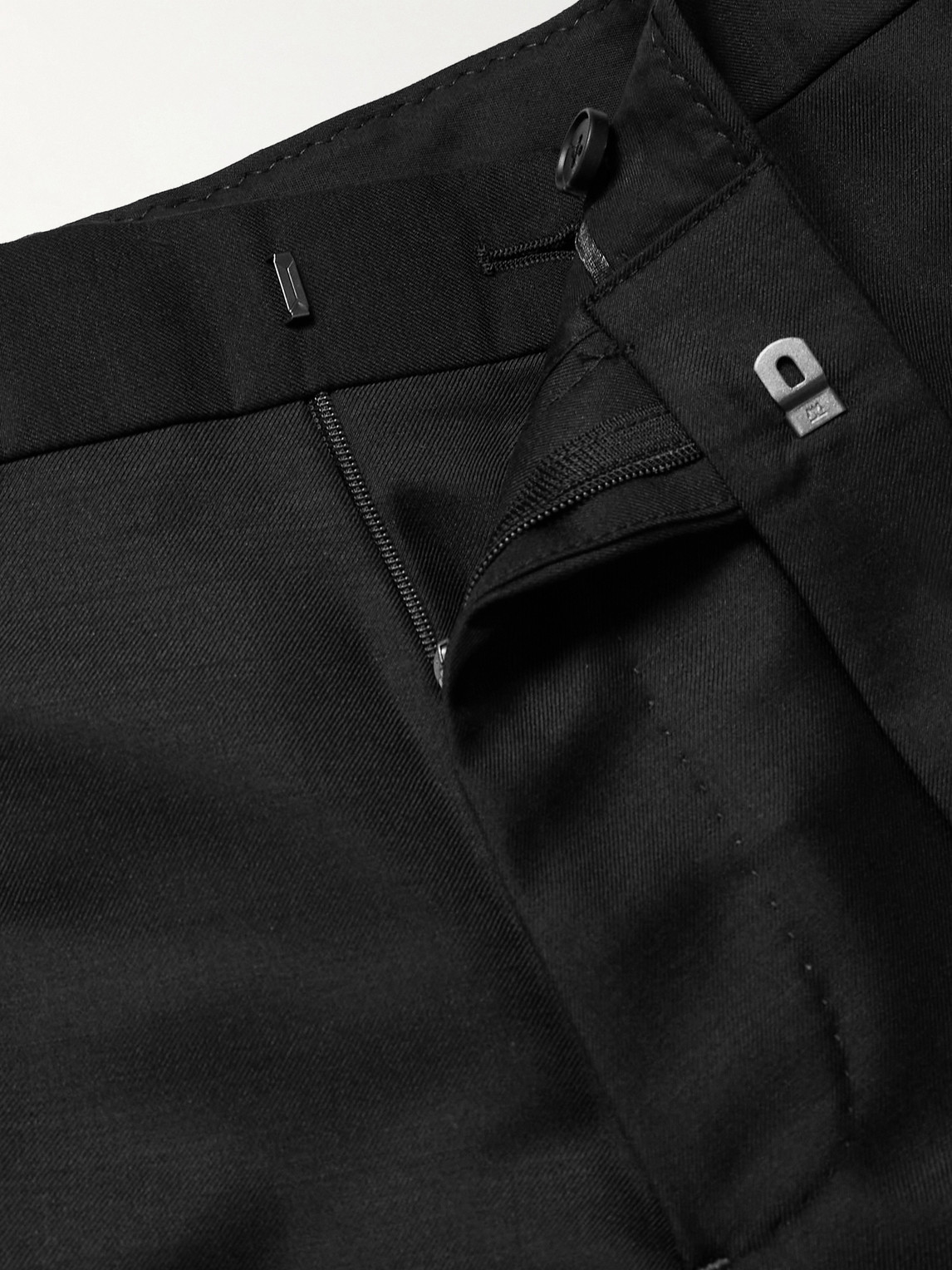 Mr P. - Mike Straight-Leg Wool, Mohair And Silk-Blend Twill Tuxedo Trousers