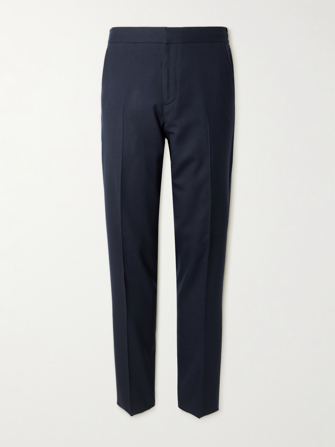 MR P. James Tapered Brushed Wool-Twill Drawstring Trousers - Men
