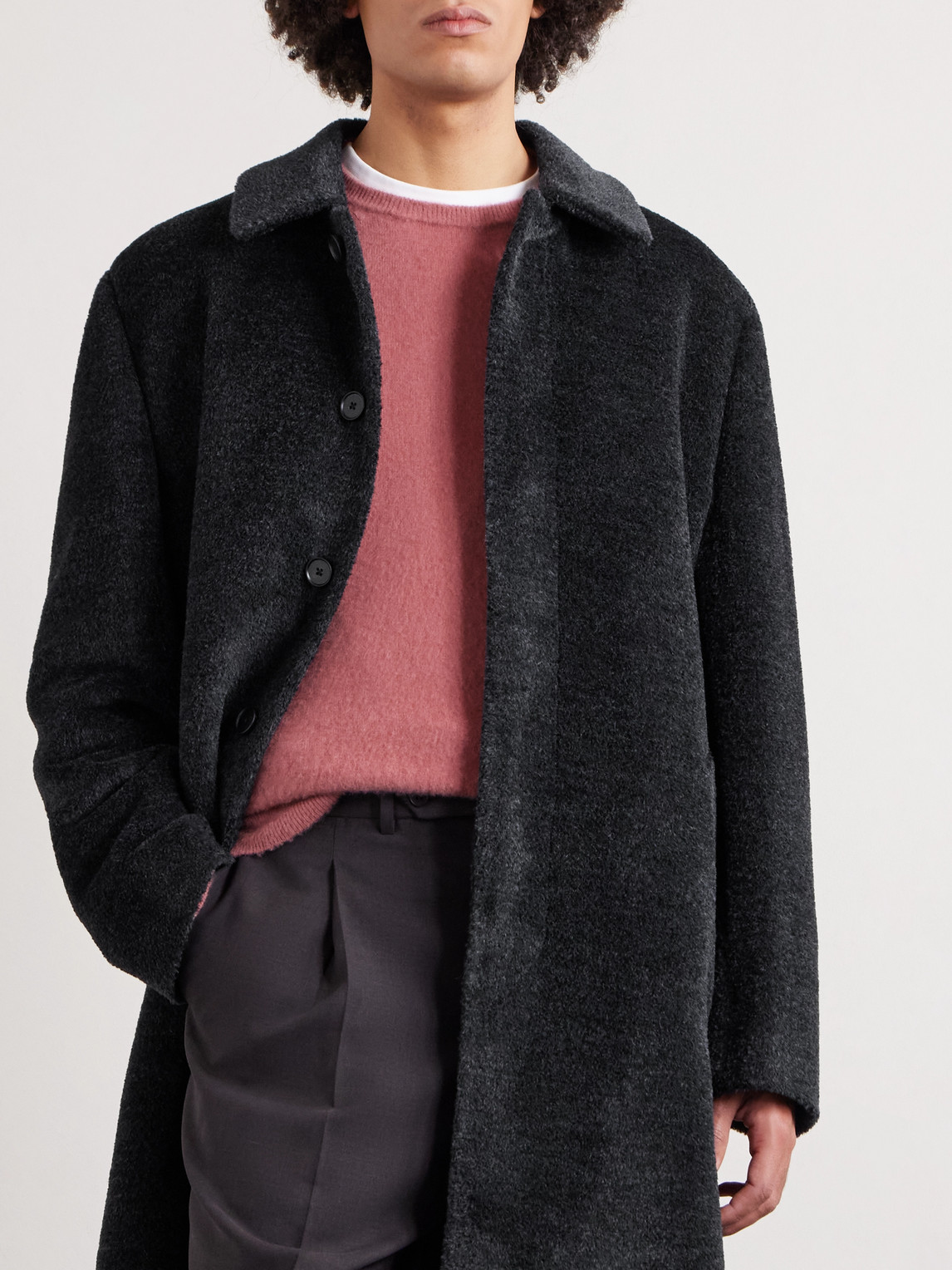  Mr P. - Luxe Wool And Alpaca-blend Coat - Men - Black - Xxs 