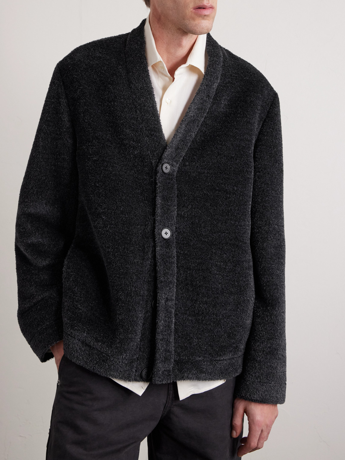  Mr P. - Luxe Wool And Alpaca-blend Jacket - Men - Black - Xxs 
