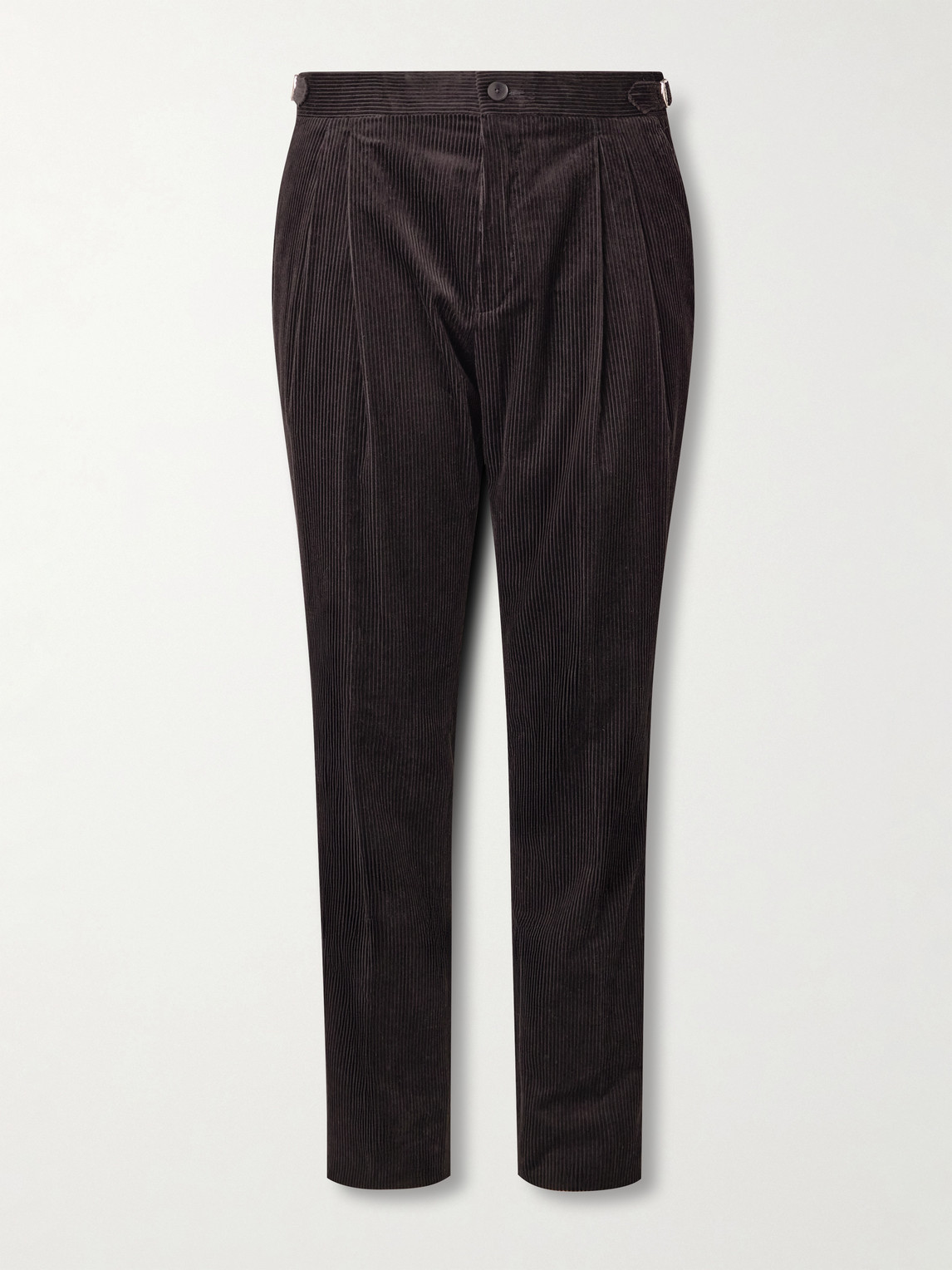 MR P. Tapered Cotton and Cashmere-Blend Corduroy Tuxedo Trousers - Men