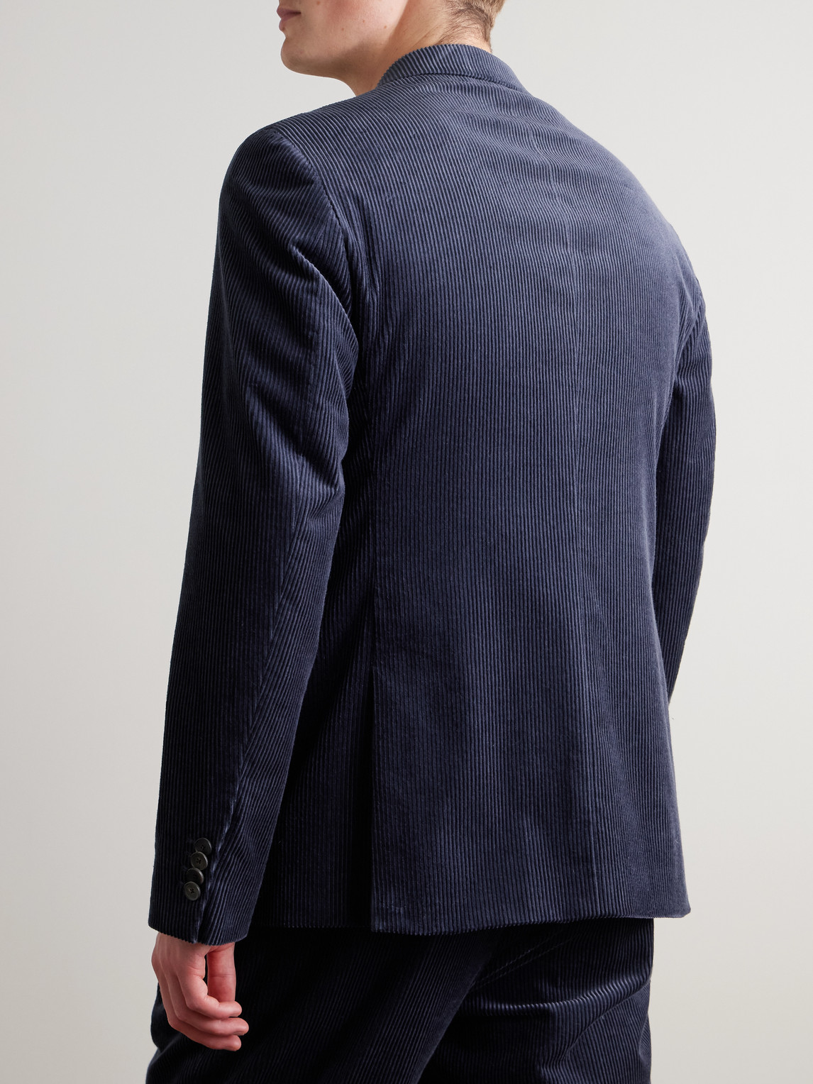 Mr P. - Slim-Fit Double-Breasted Cotton And Cashmere-Blend Corduroy Tuxedo Jacket