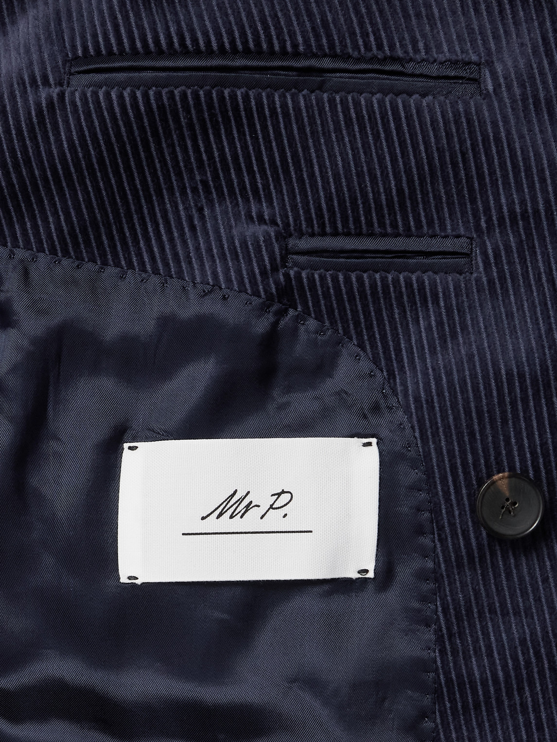 Mr P. - Slim-Fit Double-Breasted Cotton And Cashmere-Blend Corduroy Tuxedo Jacket