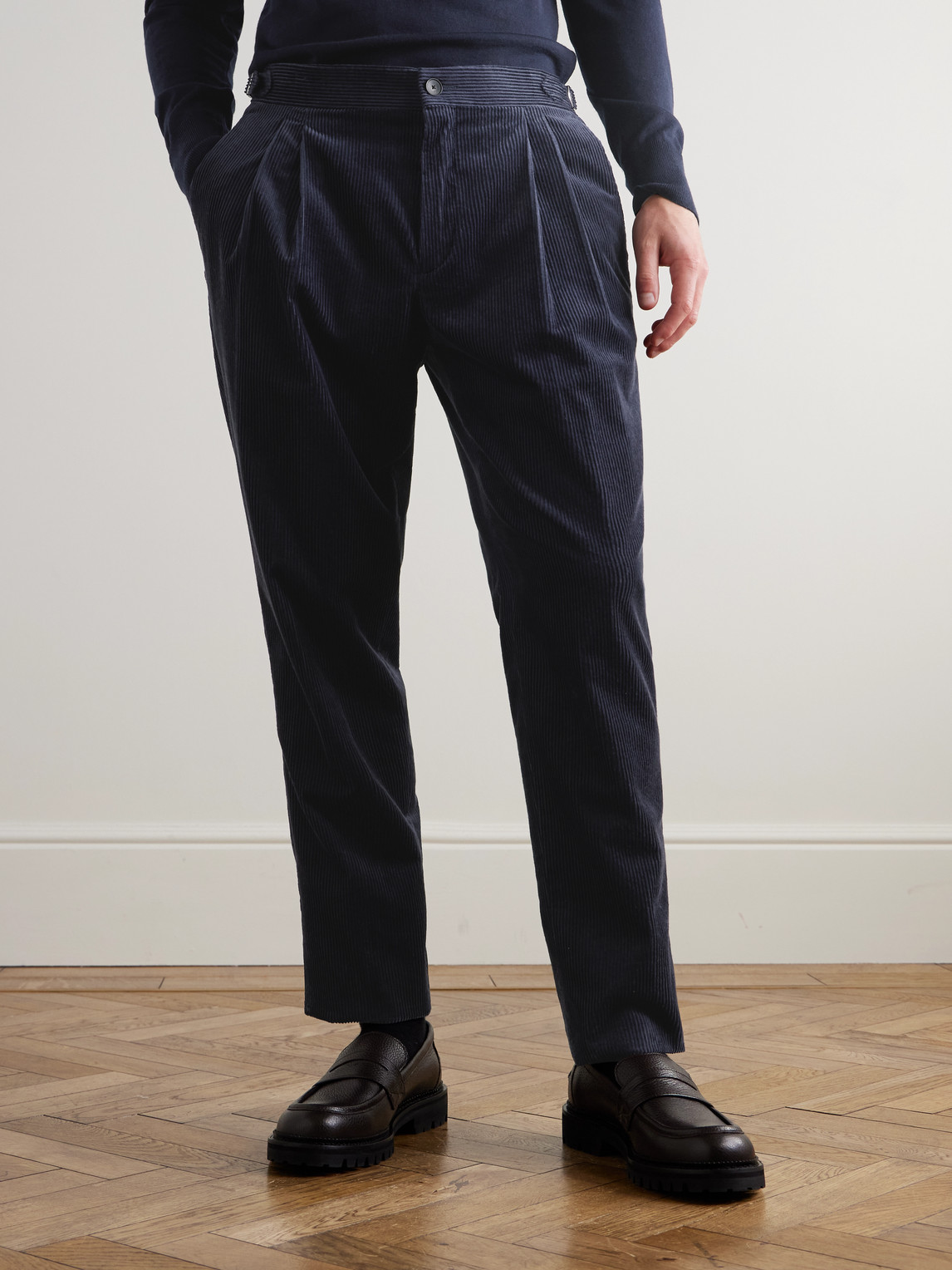 Mr P. - Slim-Fit Straight-Leg Cotton And Cashmere-Blend Corduroy