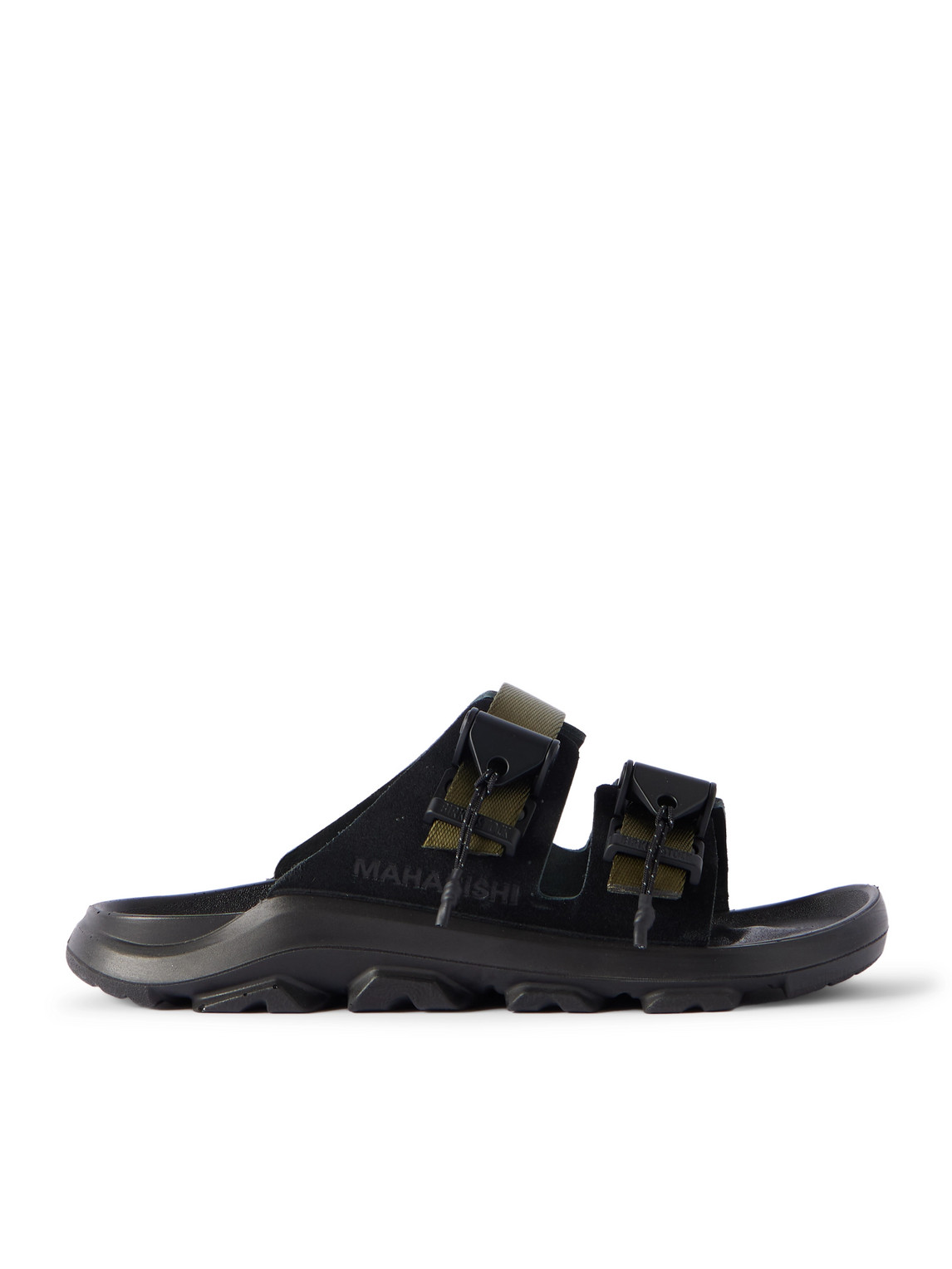 Birkenstock 1774 Maharishi Mogami Terra Tech Suede Sandals In Black