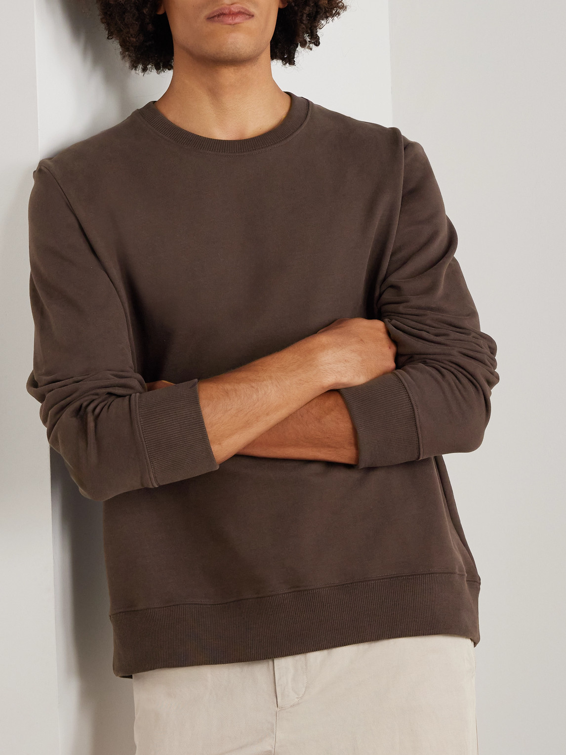  Mr P. - Cotton-blend Jersey Sweatshirt - Men - Brown - Xs 